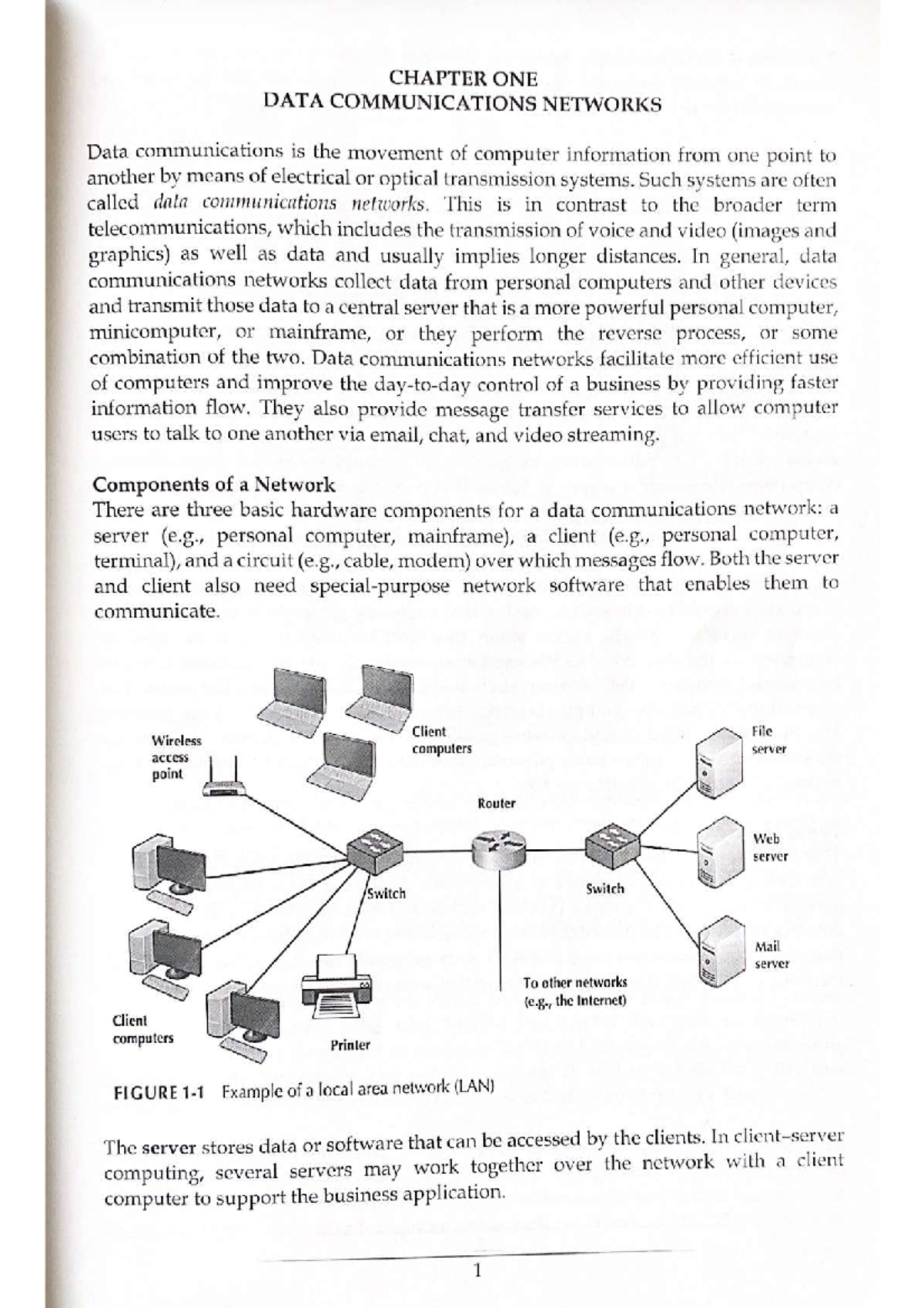 Data Comm 1 - Chapter 1: Understanding Data Communications Networks ...