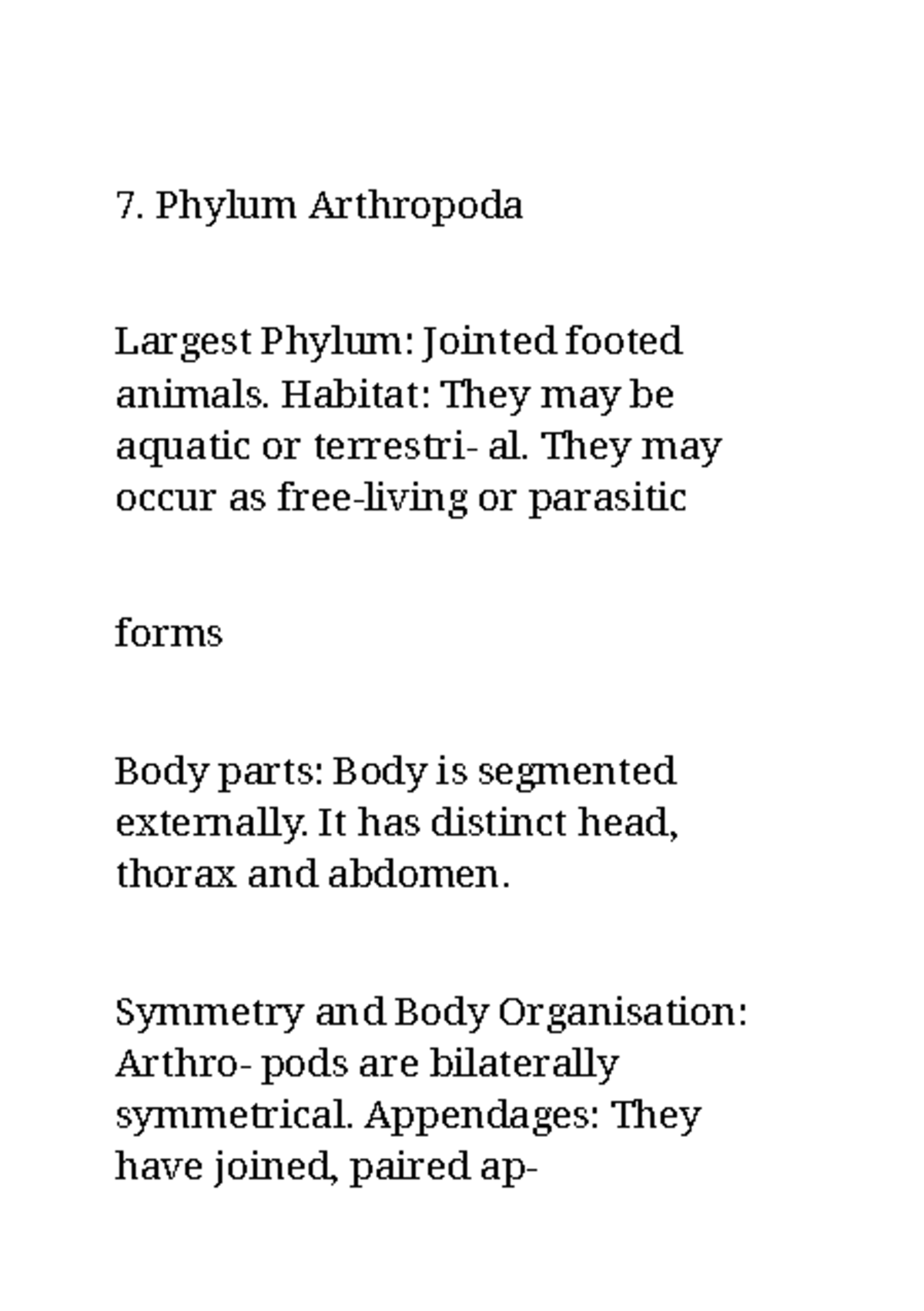 Arthropoda - Lecture notes - Phylum Arthropoda Largest Phylum: Jointed ...