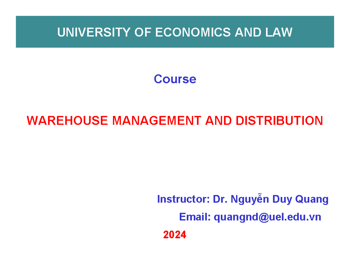 Chapter 12: Understanding Warehouse Costs in WM&D 2024 - Studocu