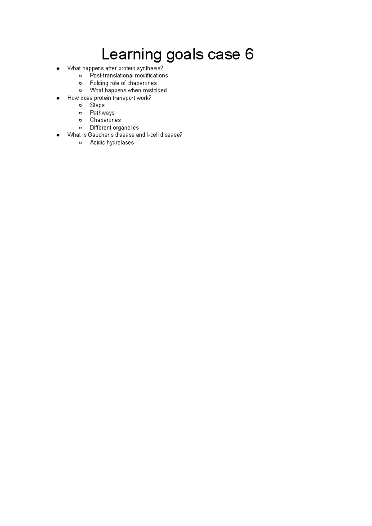 Case 6: ER, Golgi & Protein Function Modifications Explained - Studeersnel