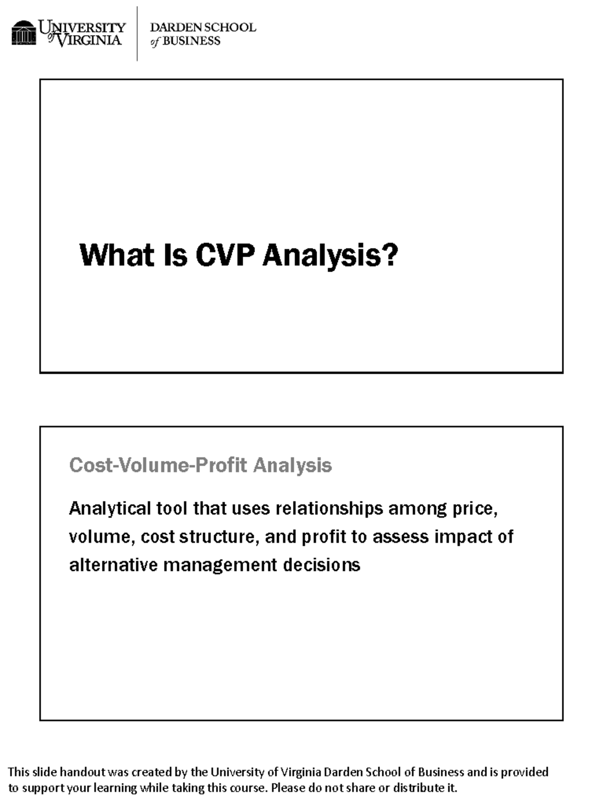 CVP Analysis: Understanding Costs, Volume, and Profit (Week 2) - Studocu