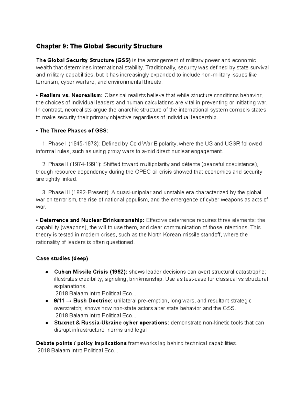 Chapters 9-12: Global Security, Knowledge, and Market Dynamics - Studocu