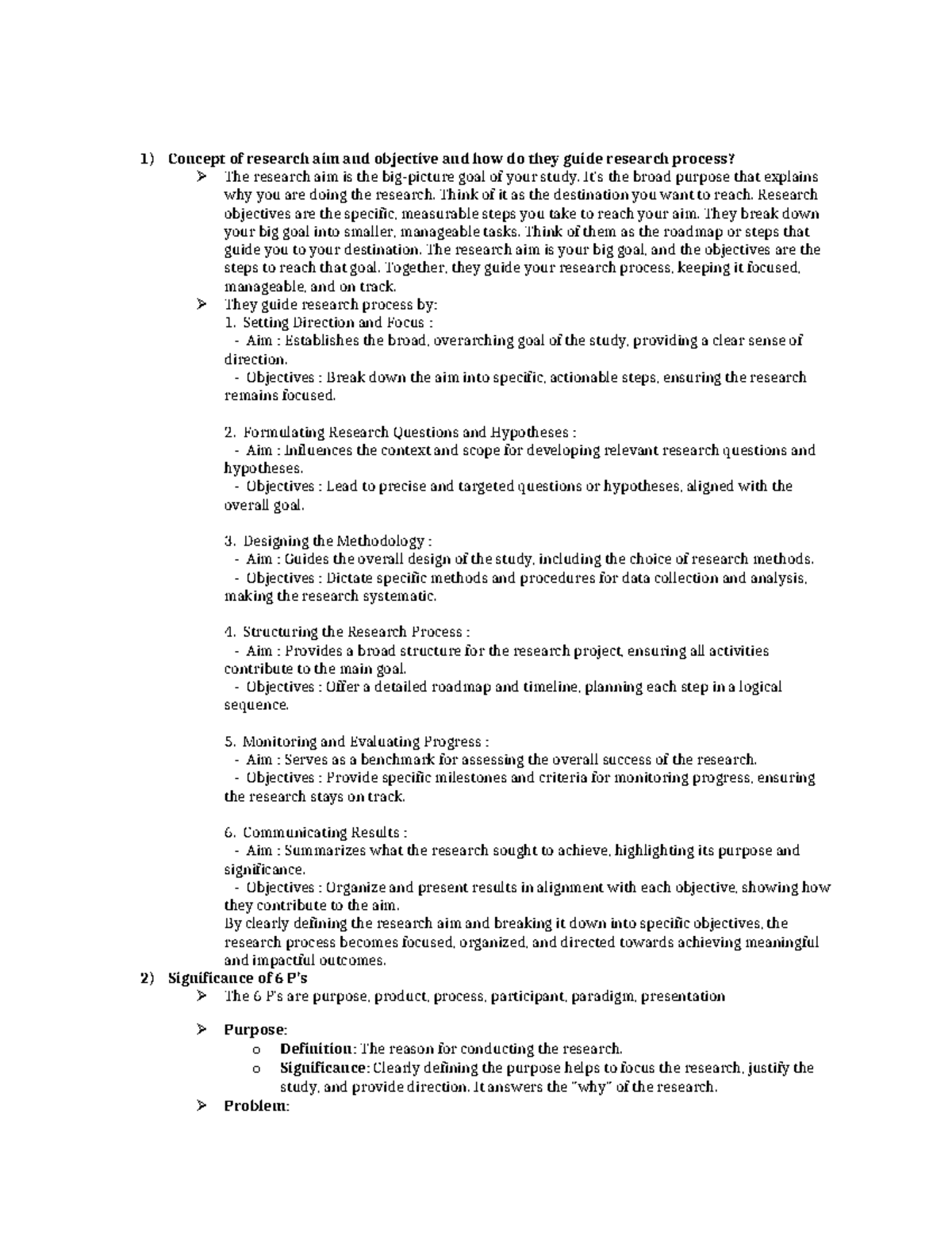 Tt2 - this is helpful for research exam. - Concept of research aim and ...