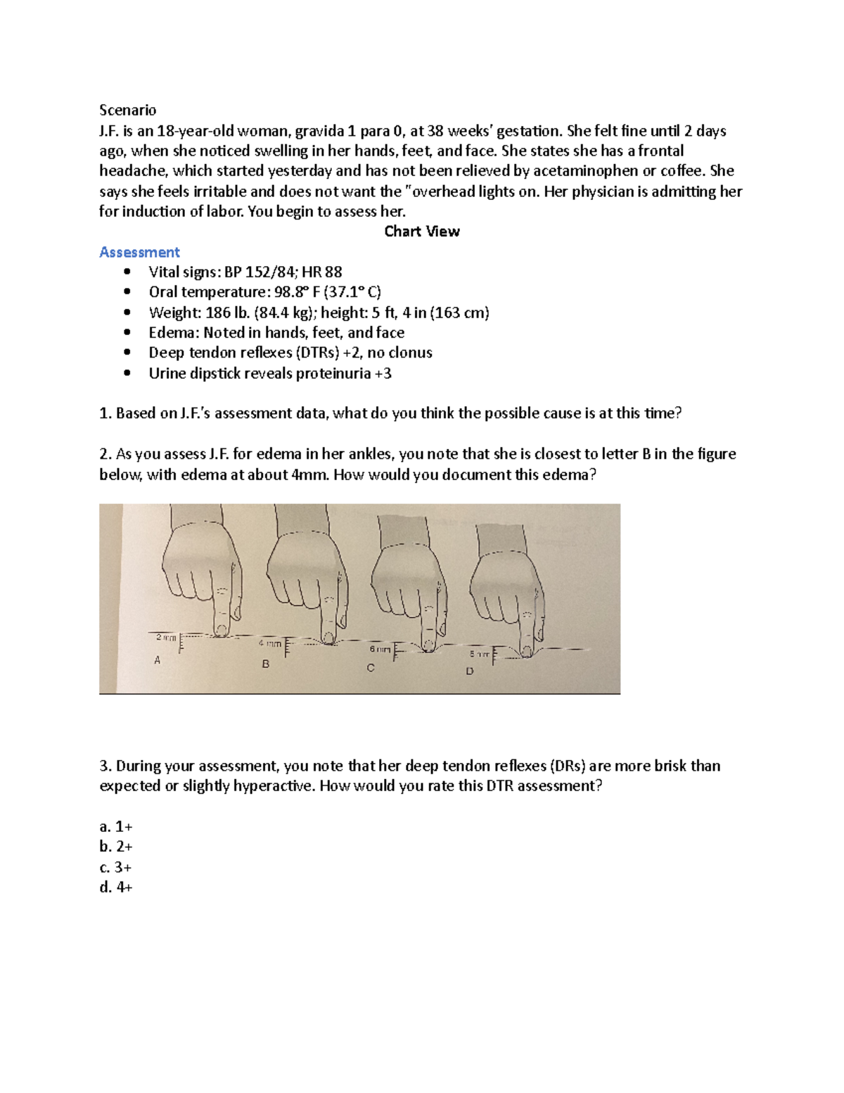 Case Study 136: Assessment of Pre-Eclampsia Symptoms in Labor Induction ...