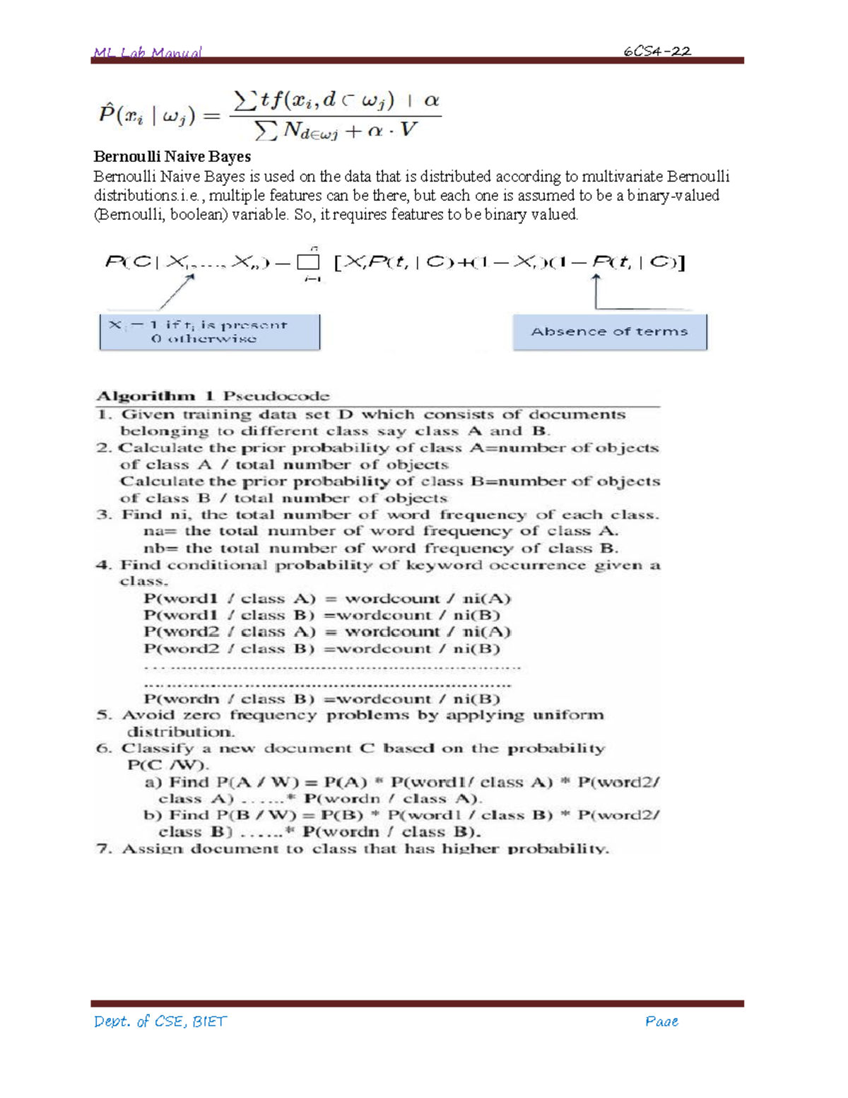 Machine Learning Lab 30 Machine Learning Laboratory Ml Lab Manual