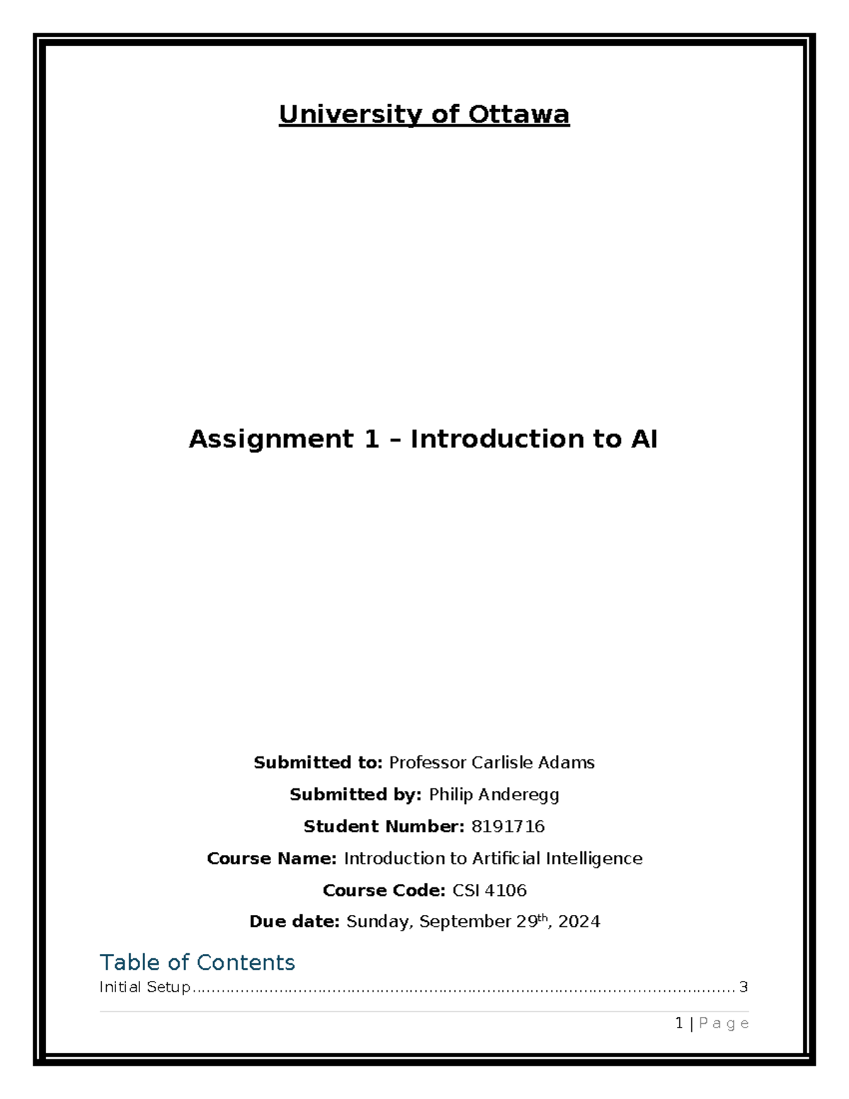Assignment 1 - Data Preparation - 8191716 - University of Ottawa ...