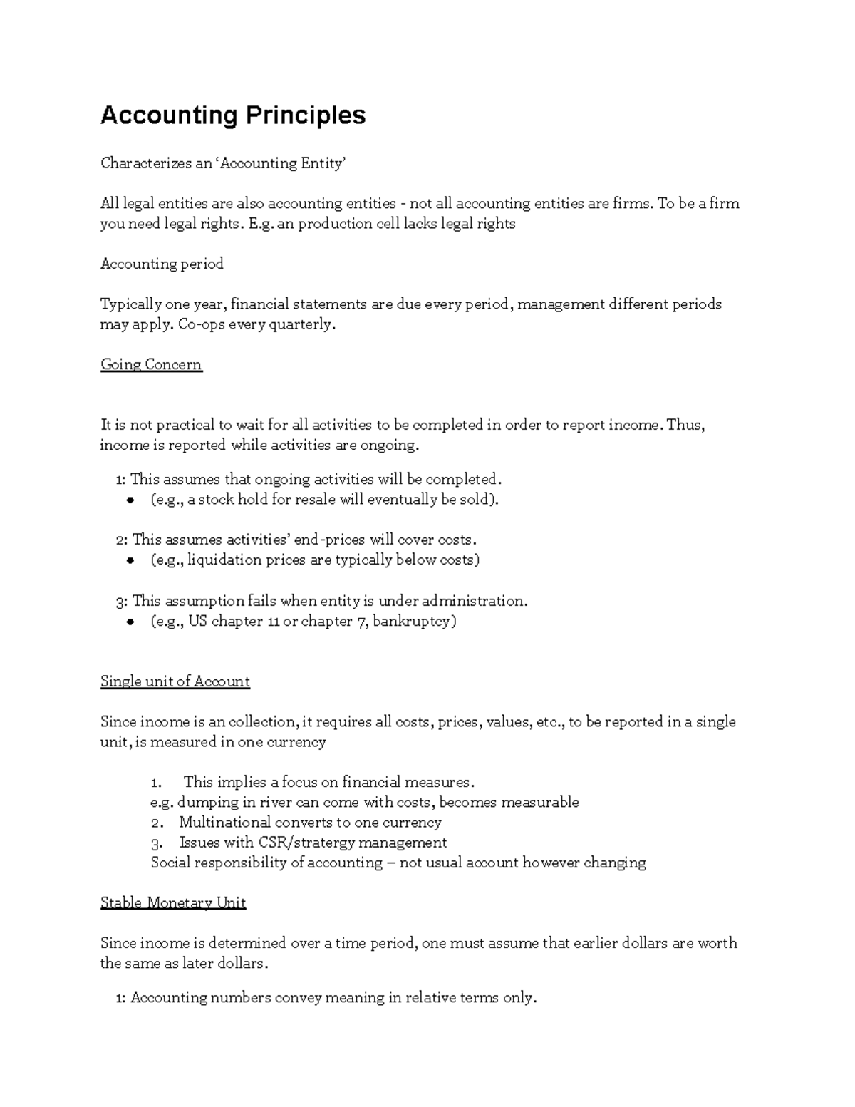 Accounting Test Cheat Sheet ACCT102: Key Principles and Concepts - Studocu