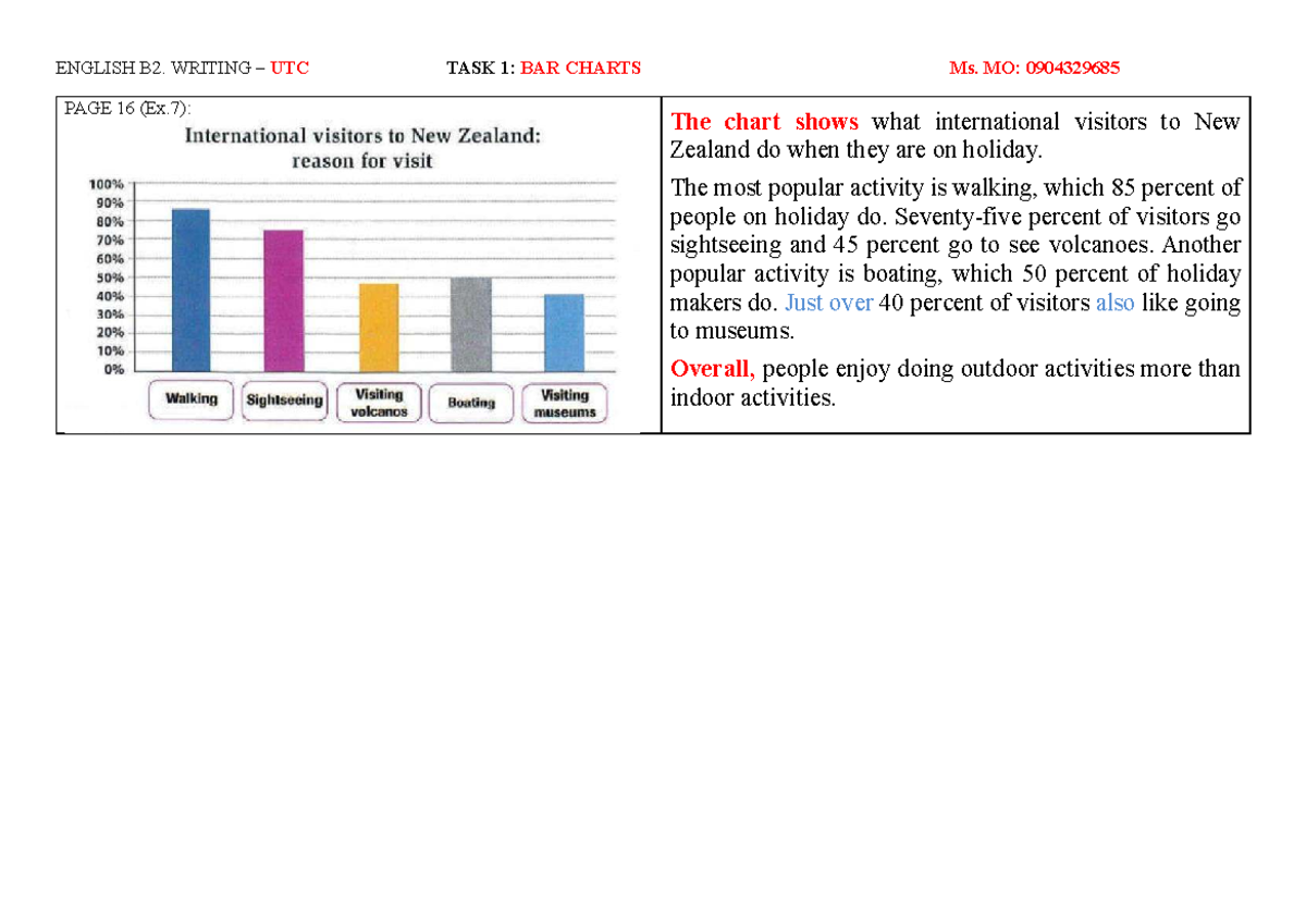 English B2 writing - Task 1: Bar charts analysis by Ms. Mo - Studocu