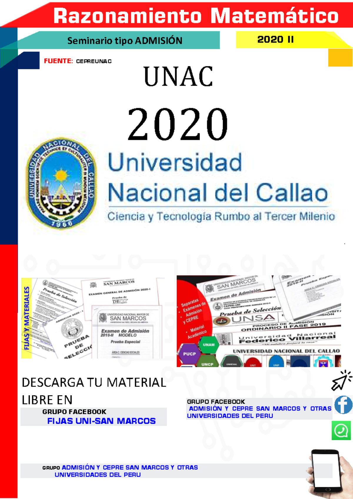 UNAC - Razonamiento Matemático 2020 II - Seminario de Admisión - Document Preview