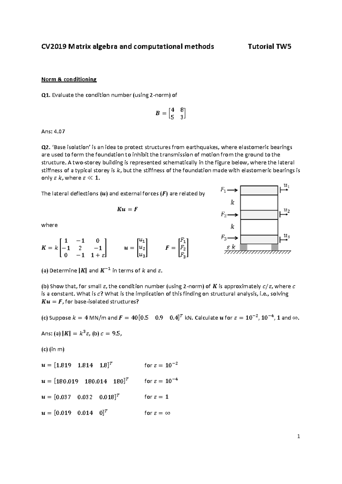 CV2019 Matrix Algebra & Computational Methods Tutorial TW5: Norm ...