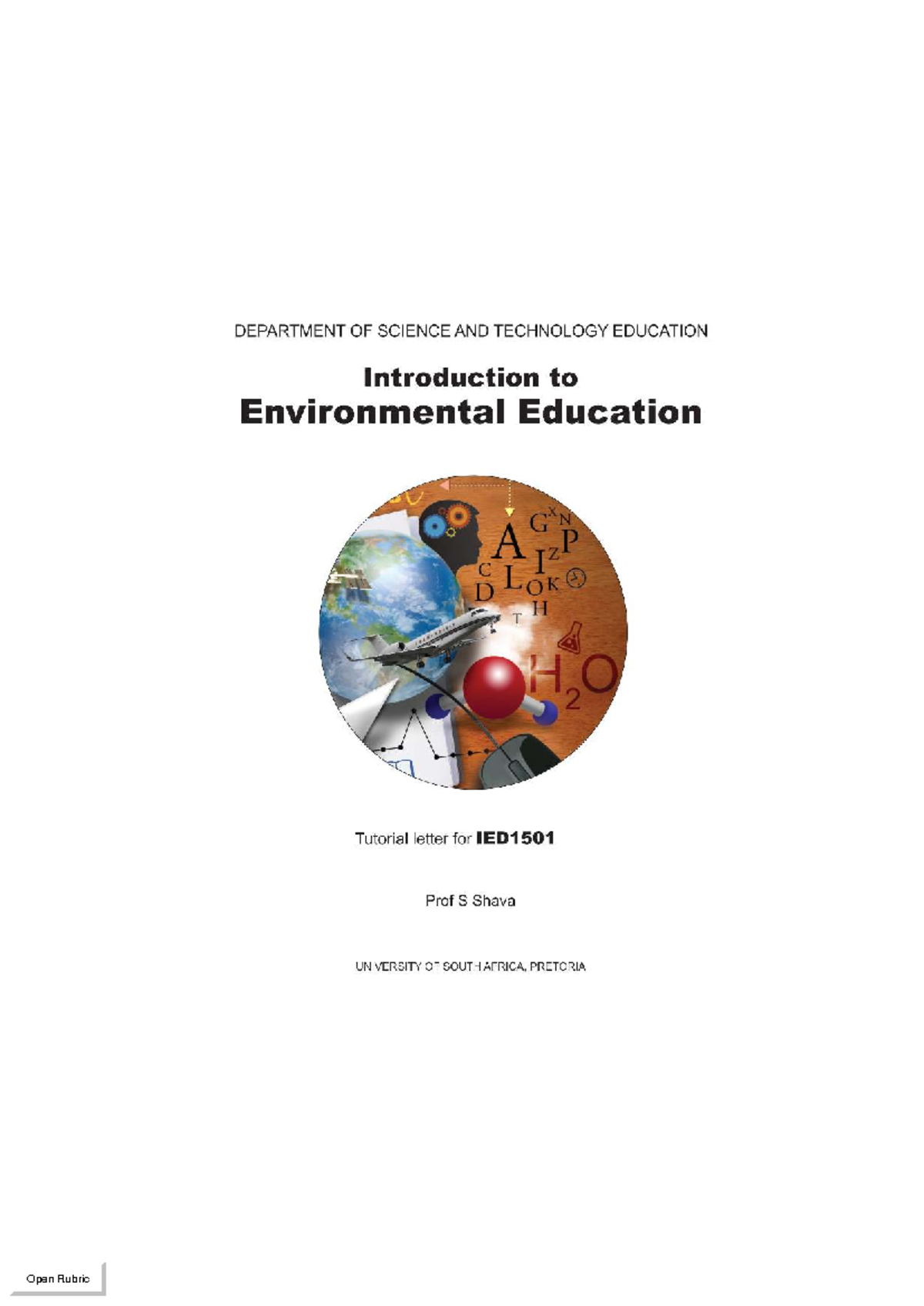 IED1501: Introduction to Environmental Education Tutorial - Studocu