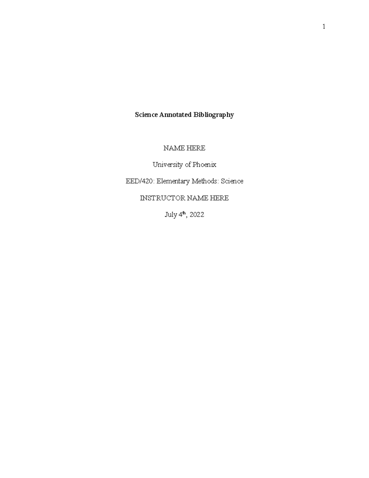 Science Annotated Bibliography - (n.). Home | Global Problem Solvers ...