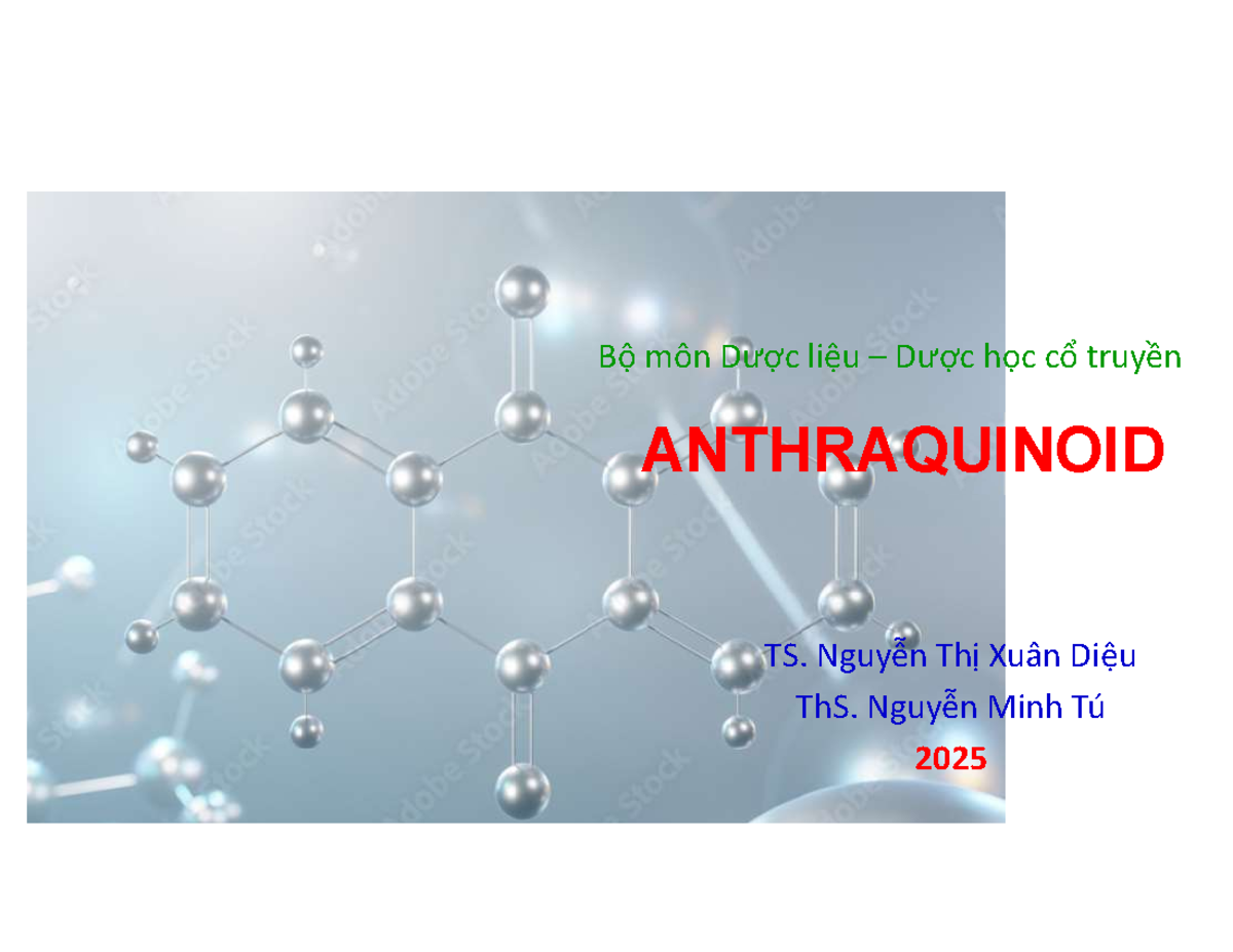 Anthranoid - Tổng quan về Dược liệu Dược học cổ truyền ANTHRAQUINOID ...