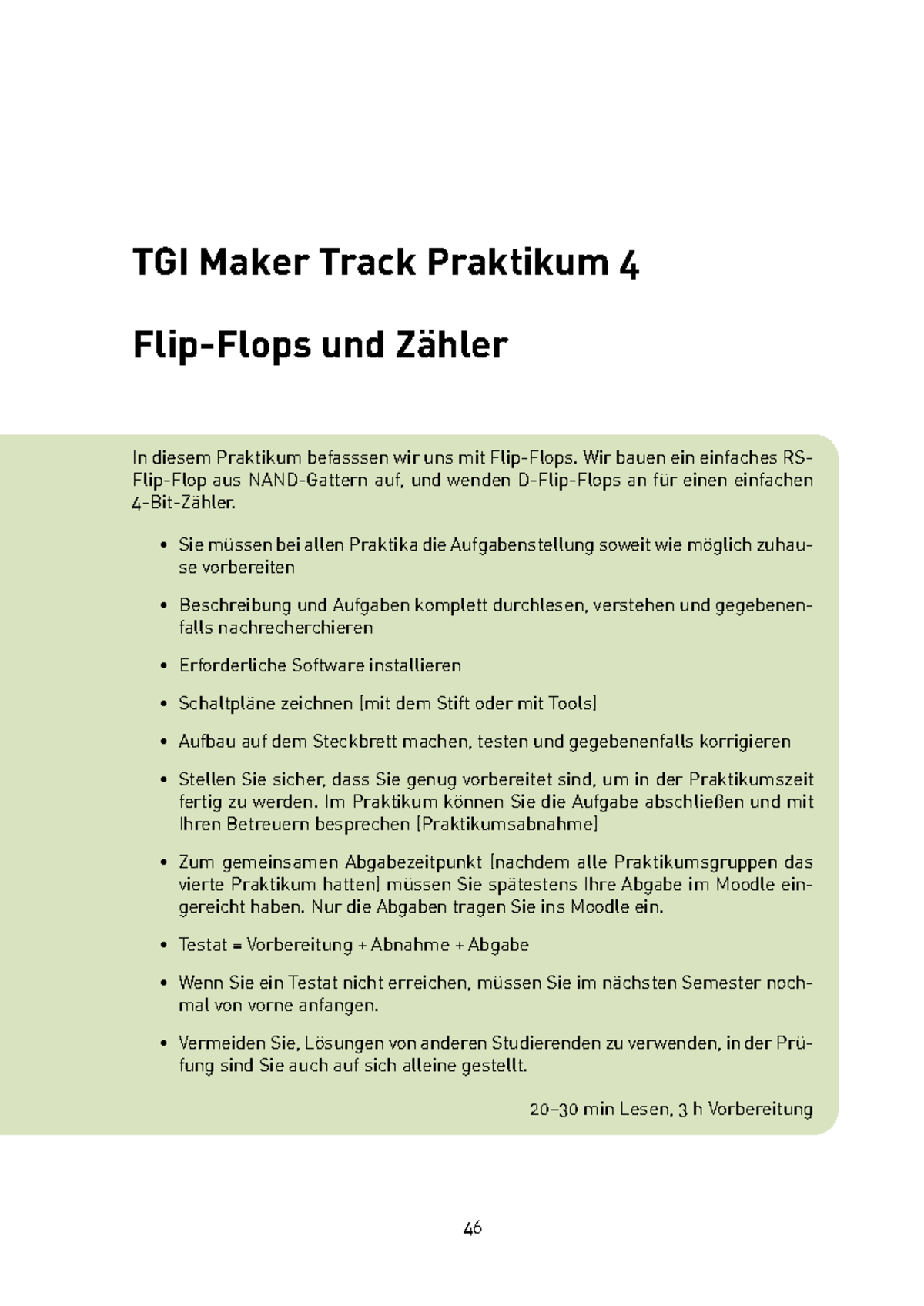 Praktikum 4 - TGI Maker Track Praktikum 4 Flip-Flops und Zähler In ...