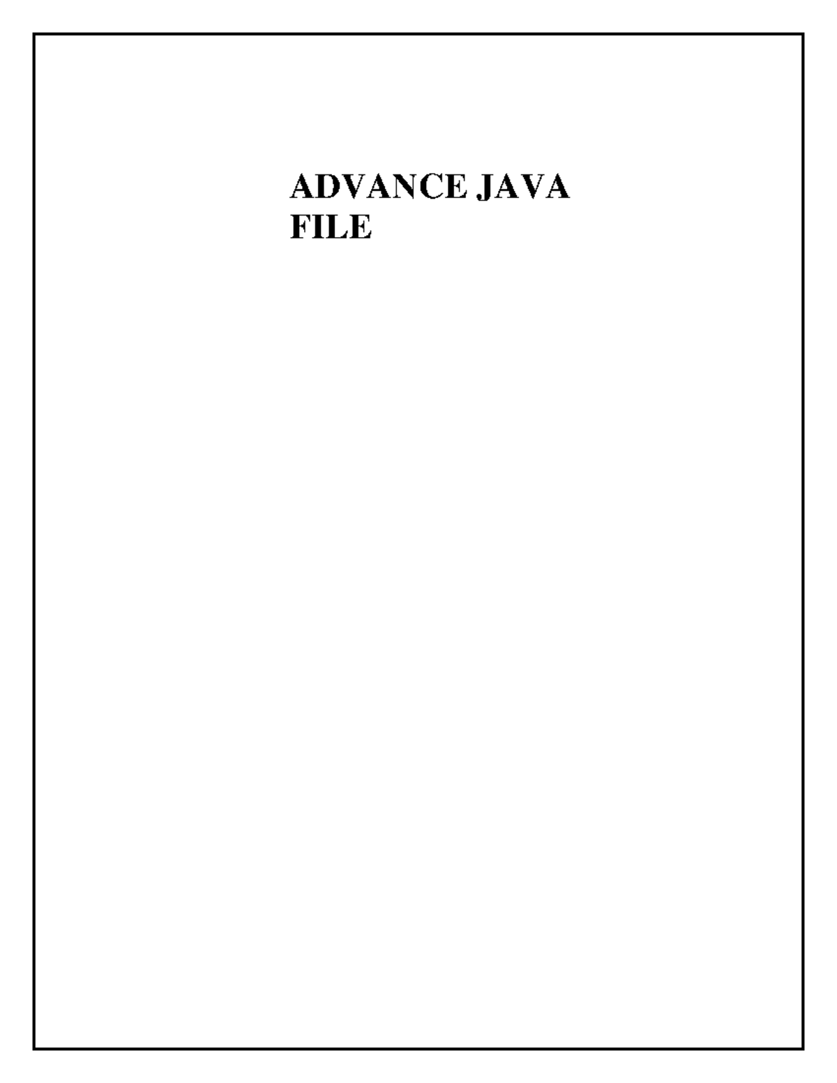 Advanced java file - ADVANCE JAVA FILE PROGRAM NO: 1 Aim : JDBC ...