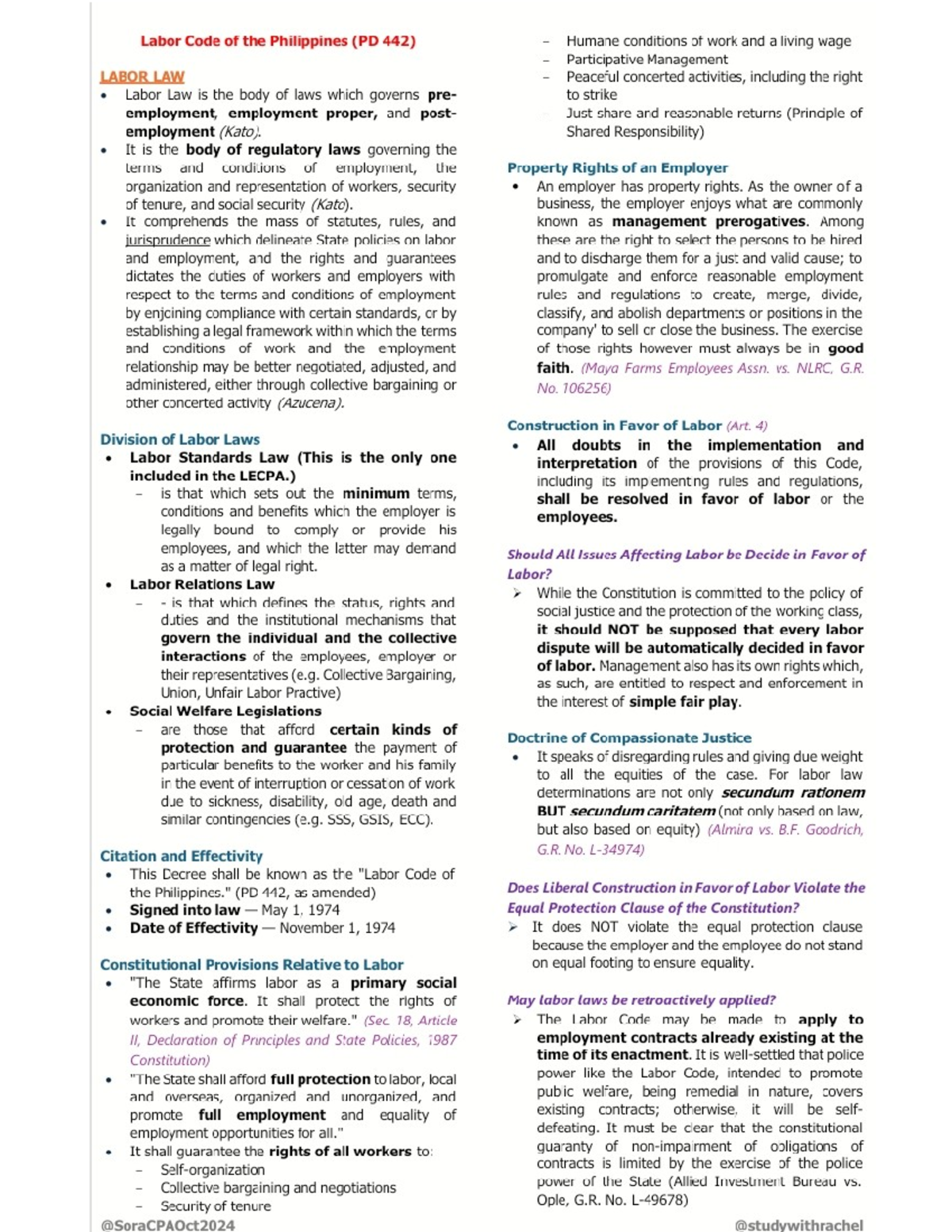 Labor Code of the Philippines (PD 442): Comprehensive Overview of Labor ...