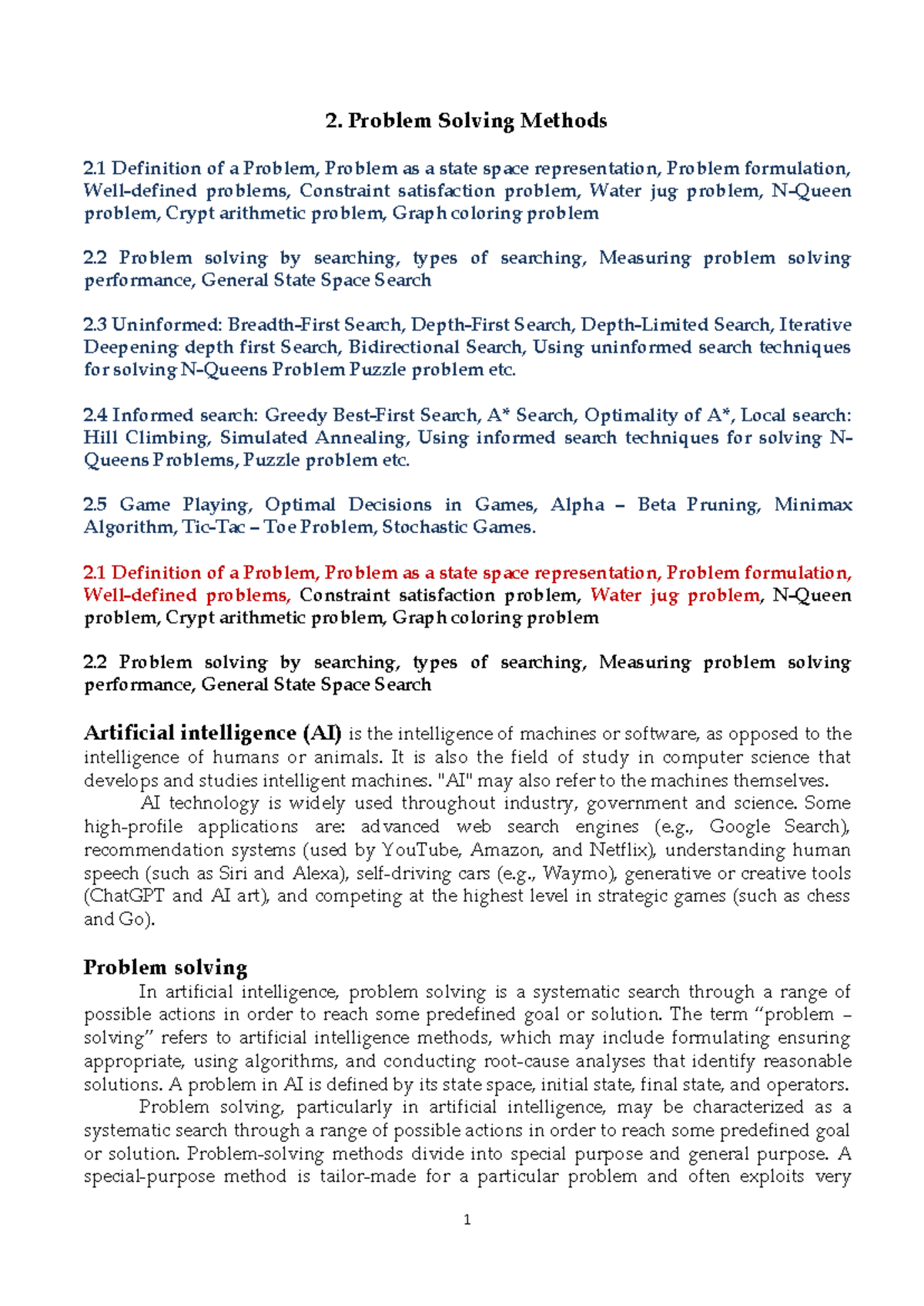 C2 Problem Solving Methods - 2. Problem Solving Methods 2 Definition of ...