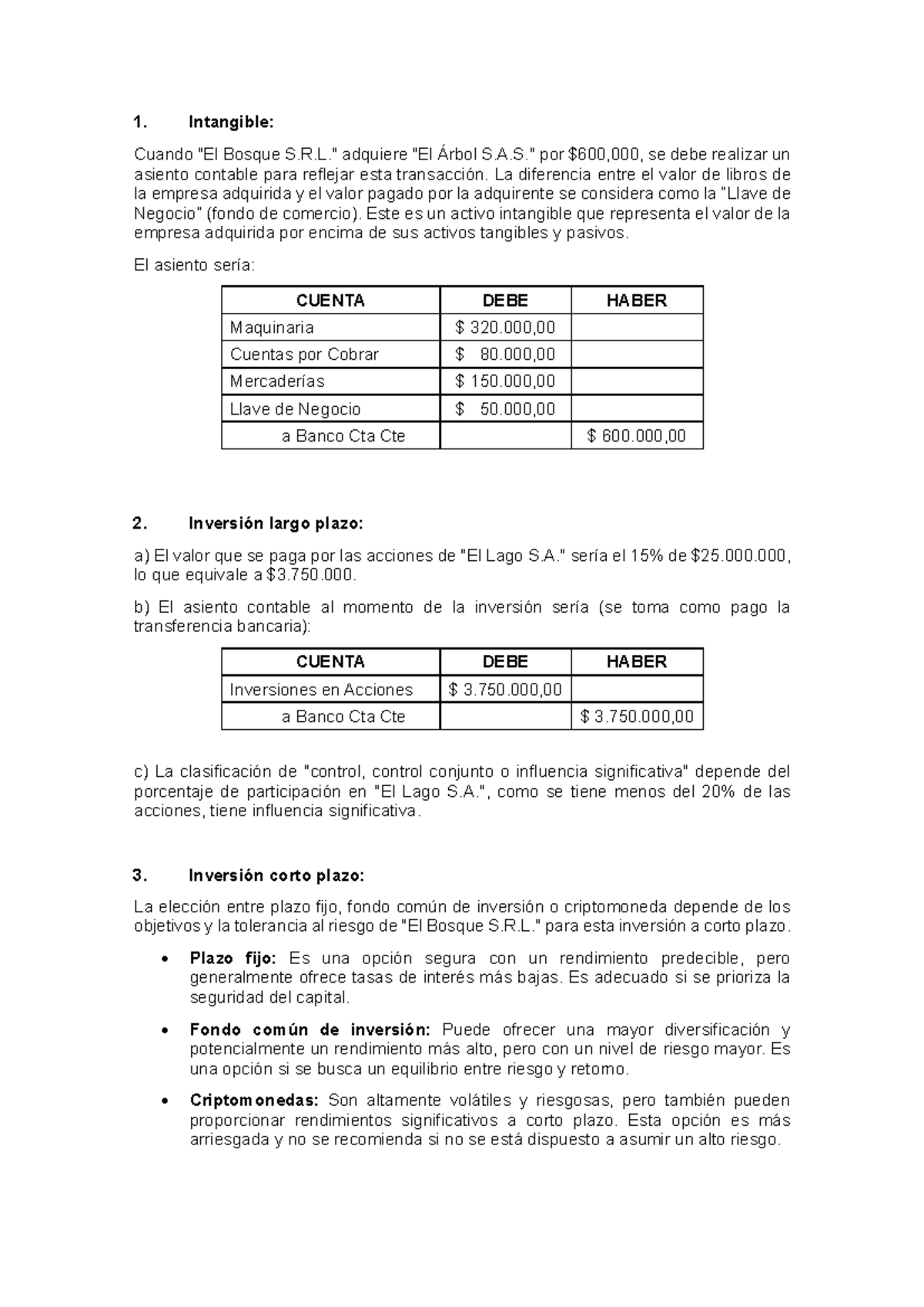 Contabilidad Básica TP3: Activos Intangibles y Estrategias de Inversión ...