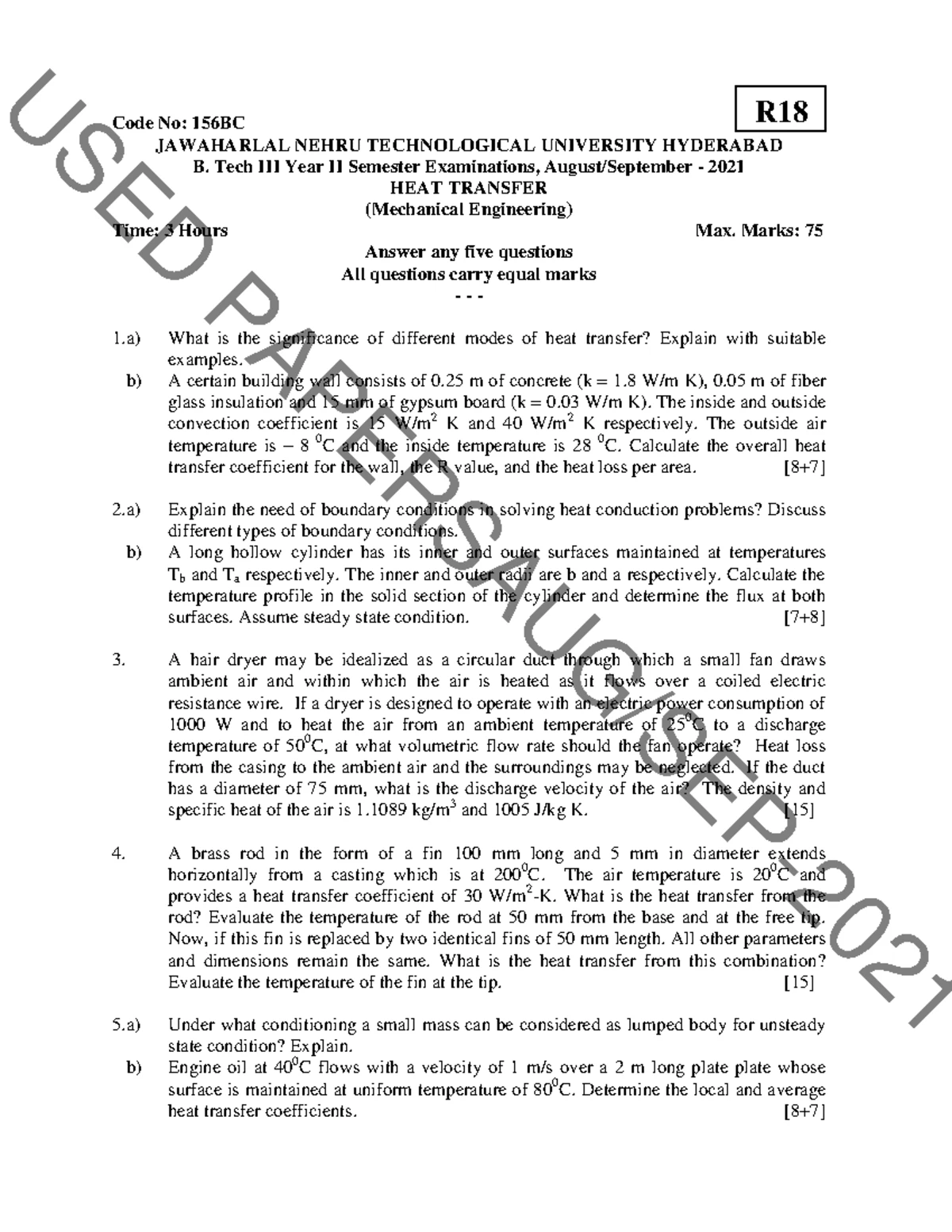 R18 B. Mechanical Engineering Syllabus - JNTU Hyderabad Overview - Studocu