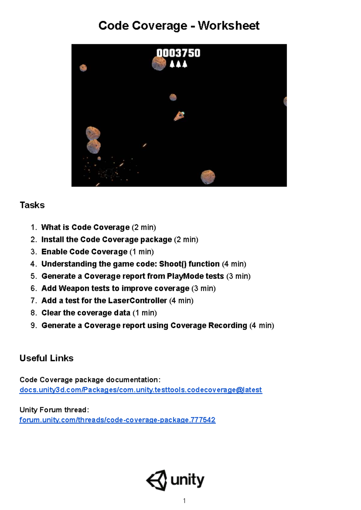 Code Coverage Worksheet - Abecea: Tasks and Instructions - Studeersnel