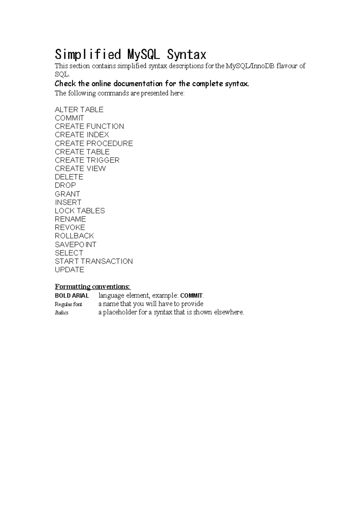 Tableau & SQL Basics Cheat Sheet - Course Code: SQL101 - Studocu