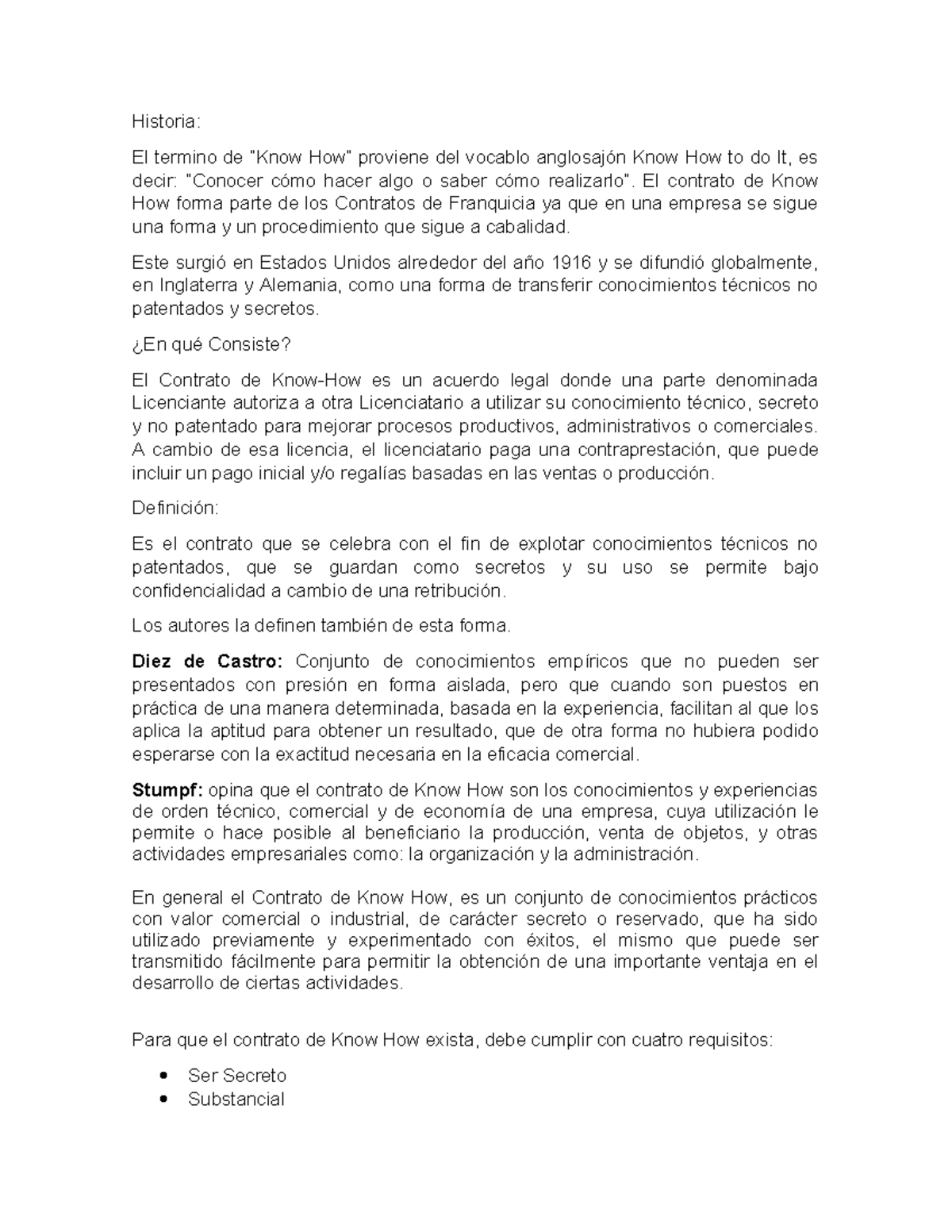 Contrato de Know How: Definición y Elementos Clave - Studocu