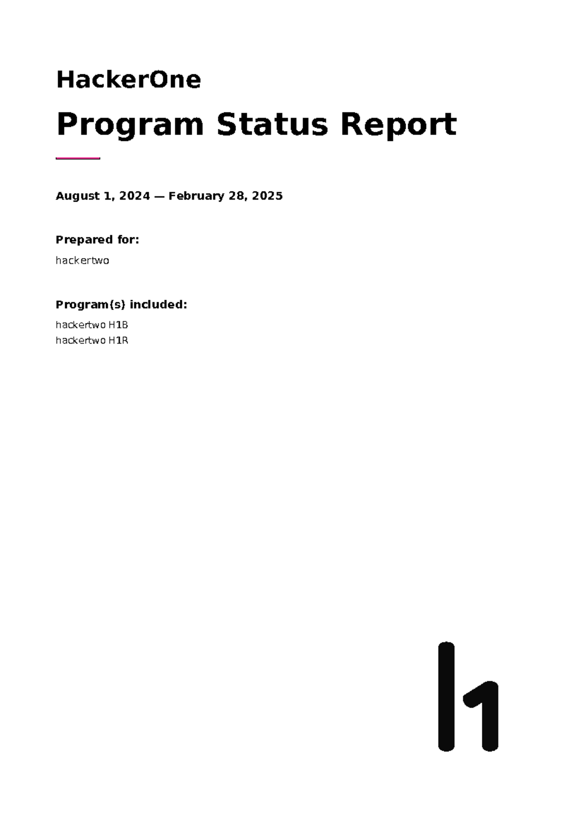 Program Status Report for hackertwo: Vulnerabilities Review (Aug 2024 ...