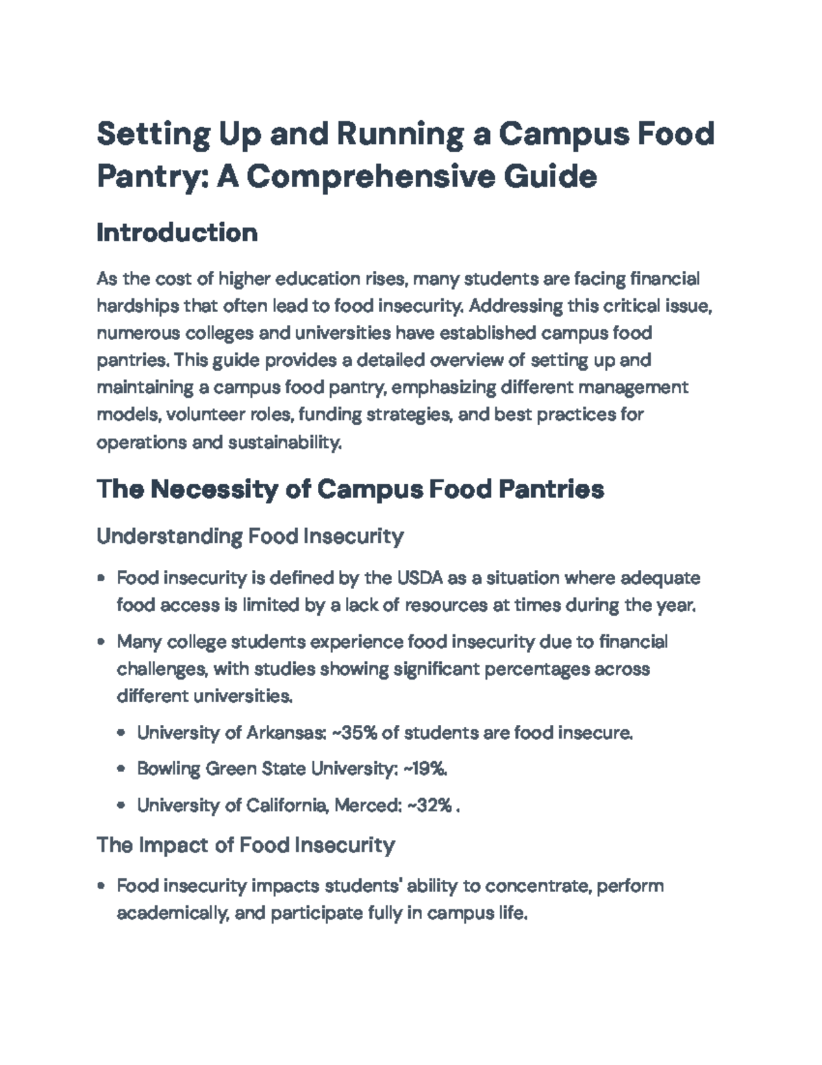 Campus Food Pantry Setup: A Comprehensive Guide for Students - Setting ...