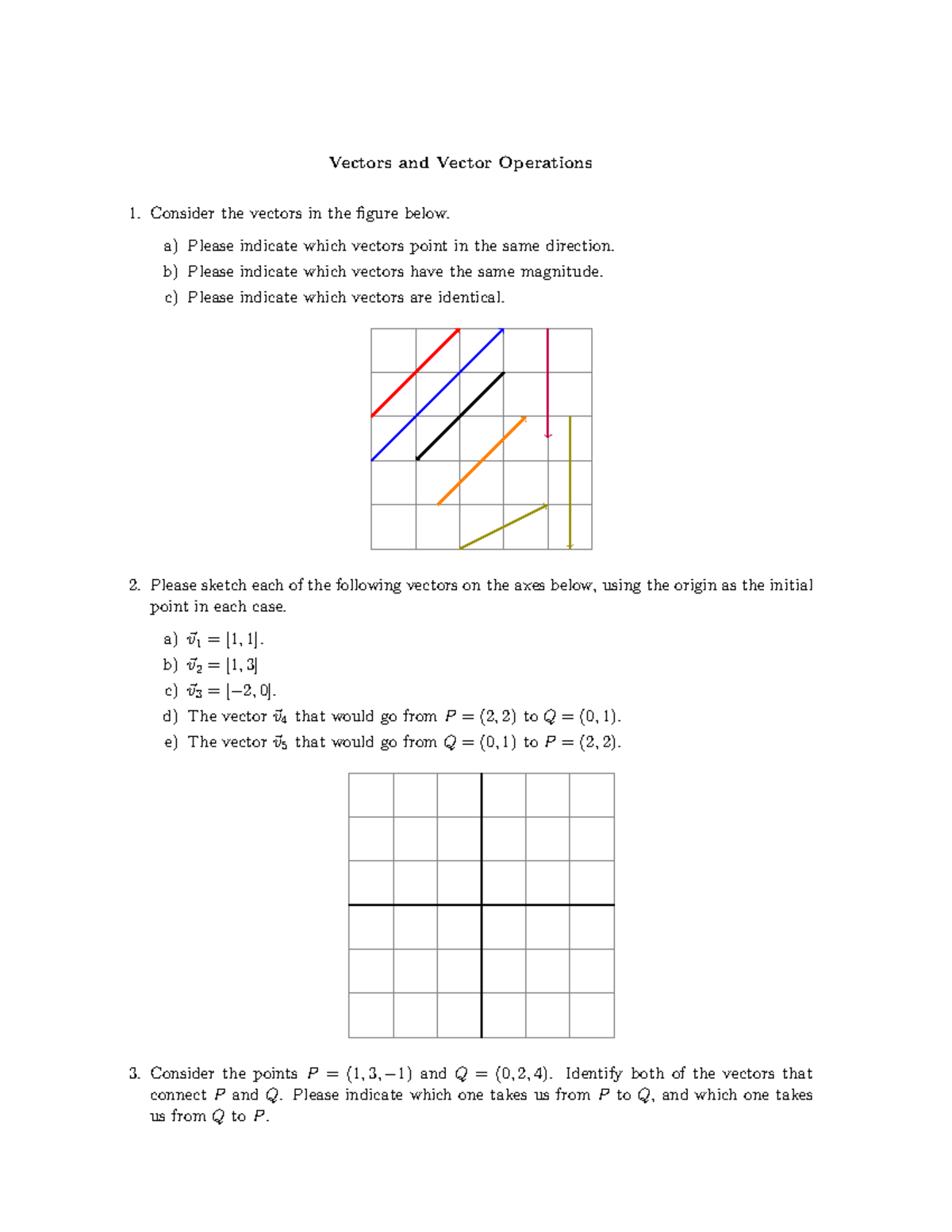 MA123 Vector-1: Practice Questions on Vectors and Operations - Studocu