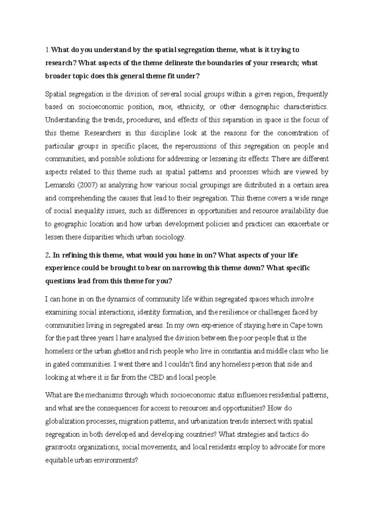 Understanding Spatial Segregation: Insights from Urban Sociology ...