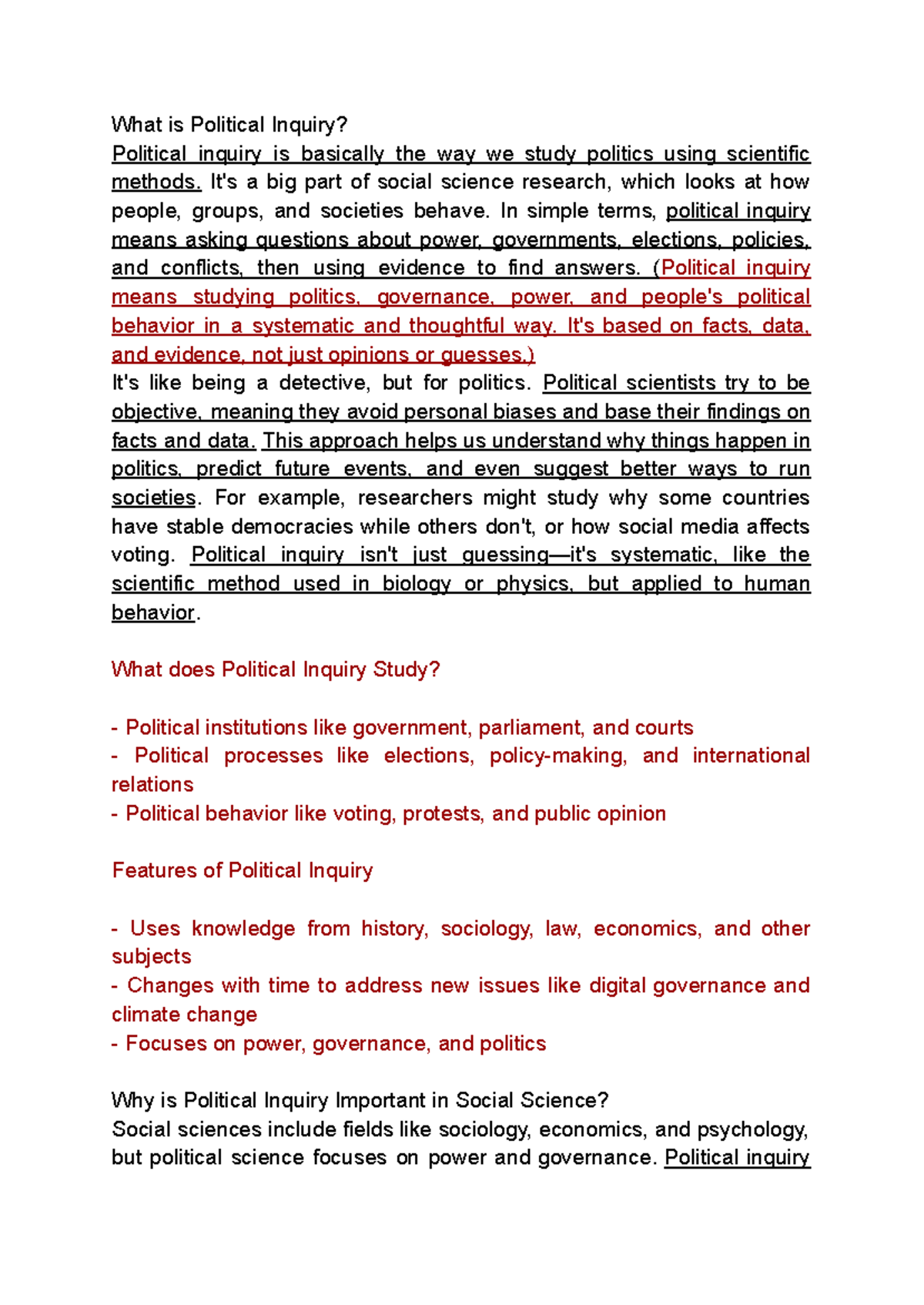 Political Inquiry: Understanding Politics Through Scientific Methods ...