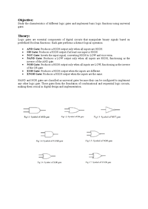 DLC Lab Report 1: Exploring Digital Logic Gates and Designs - Studocu