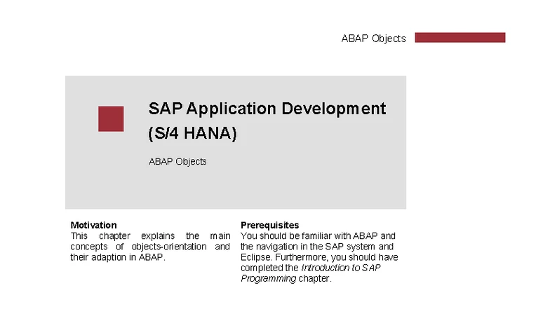 SAP ABAP Lock Concept Lecture Notes (App Dev Exercise 08) - Studocu