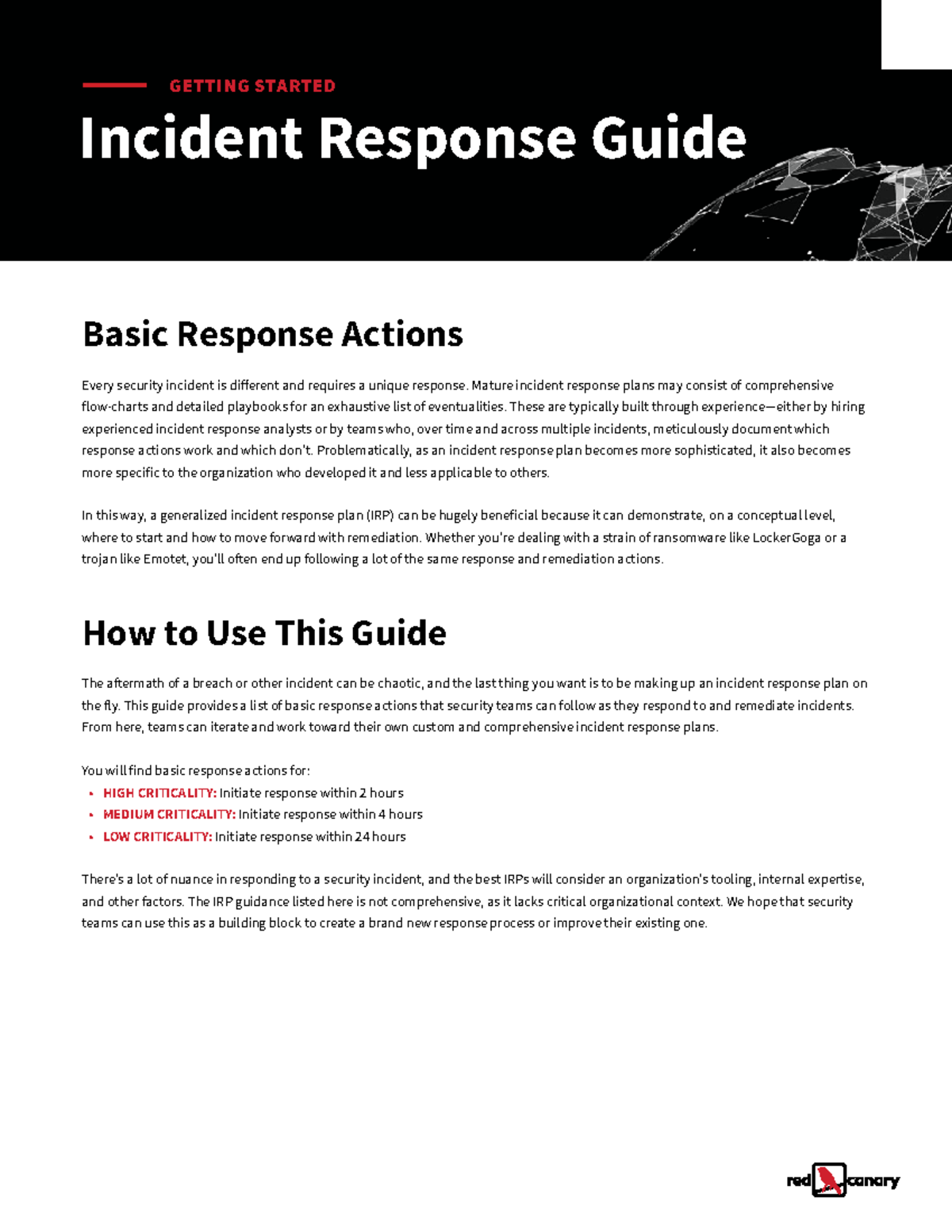 Incident Response Guide v04 - Basic Response Actions Every security ...