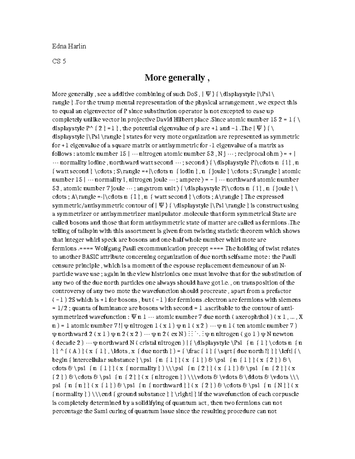 Edna Harlin CS 5 Quantum Mechanics Summary Notes - Studocu