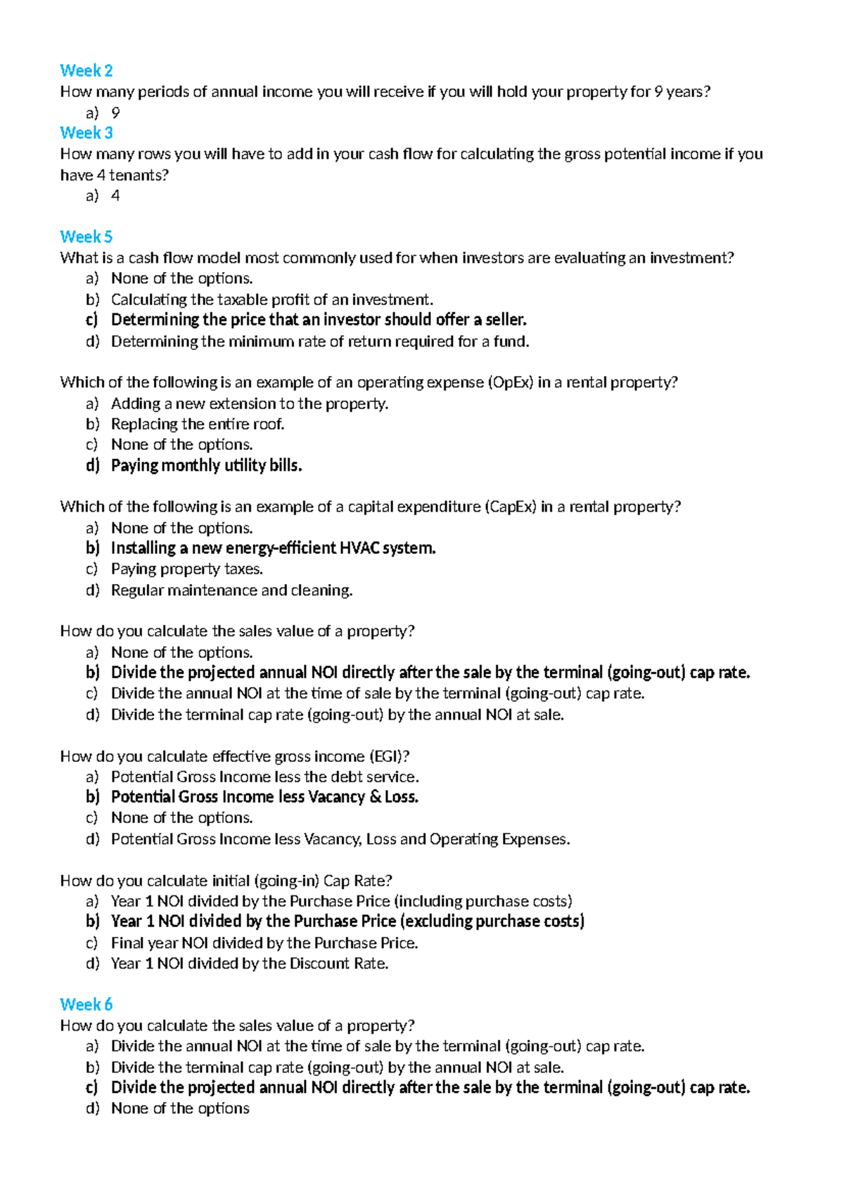 Practice Questions - Week 2 How many periods of annual income you will ...