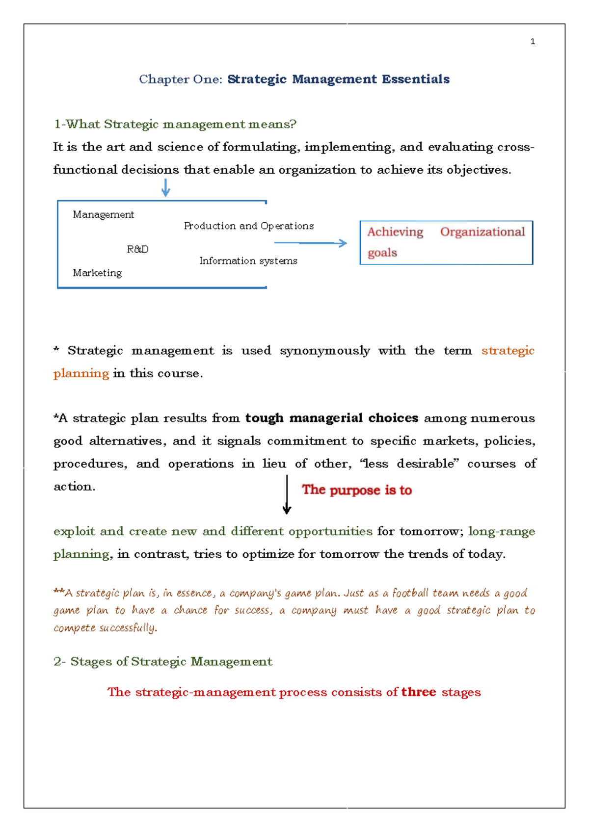 Strategic Management Essentials: Key Concepts and Processes (MGT 101 ...