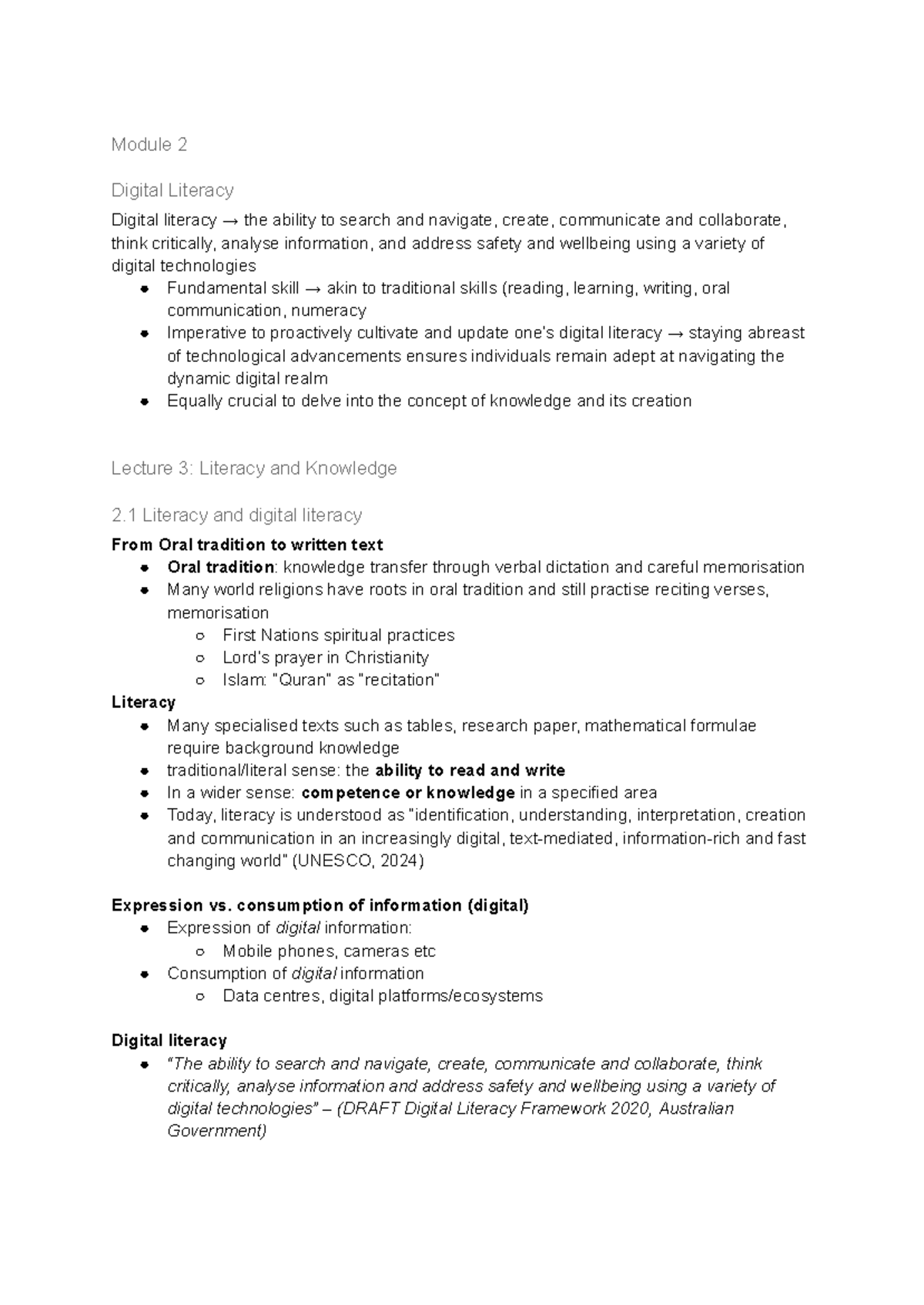 Digital Literacy & Knowledge: Key Concepts and Frameworks (Lecture 2 ...