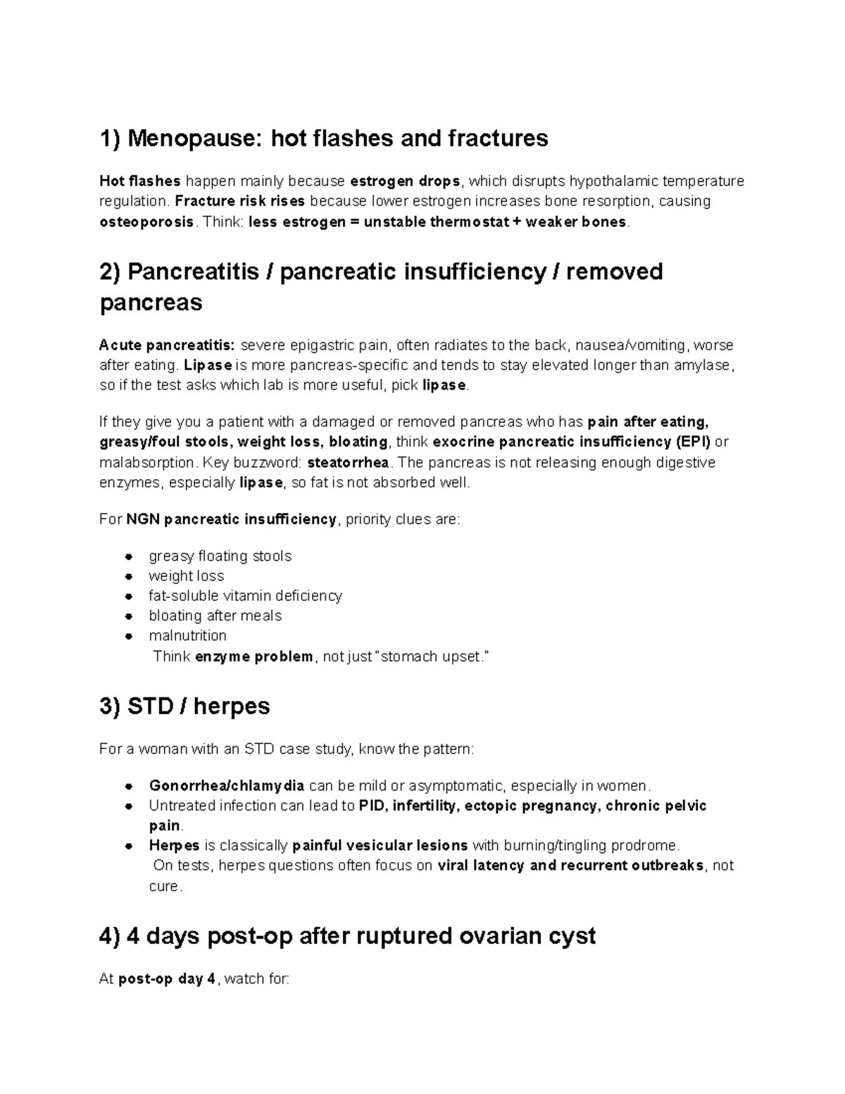 Lecture Notes on Common Medical Conditions and Complications - Studocu