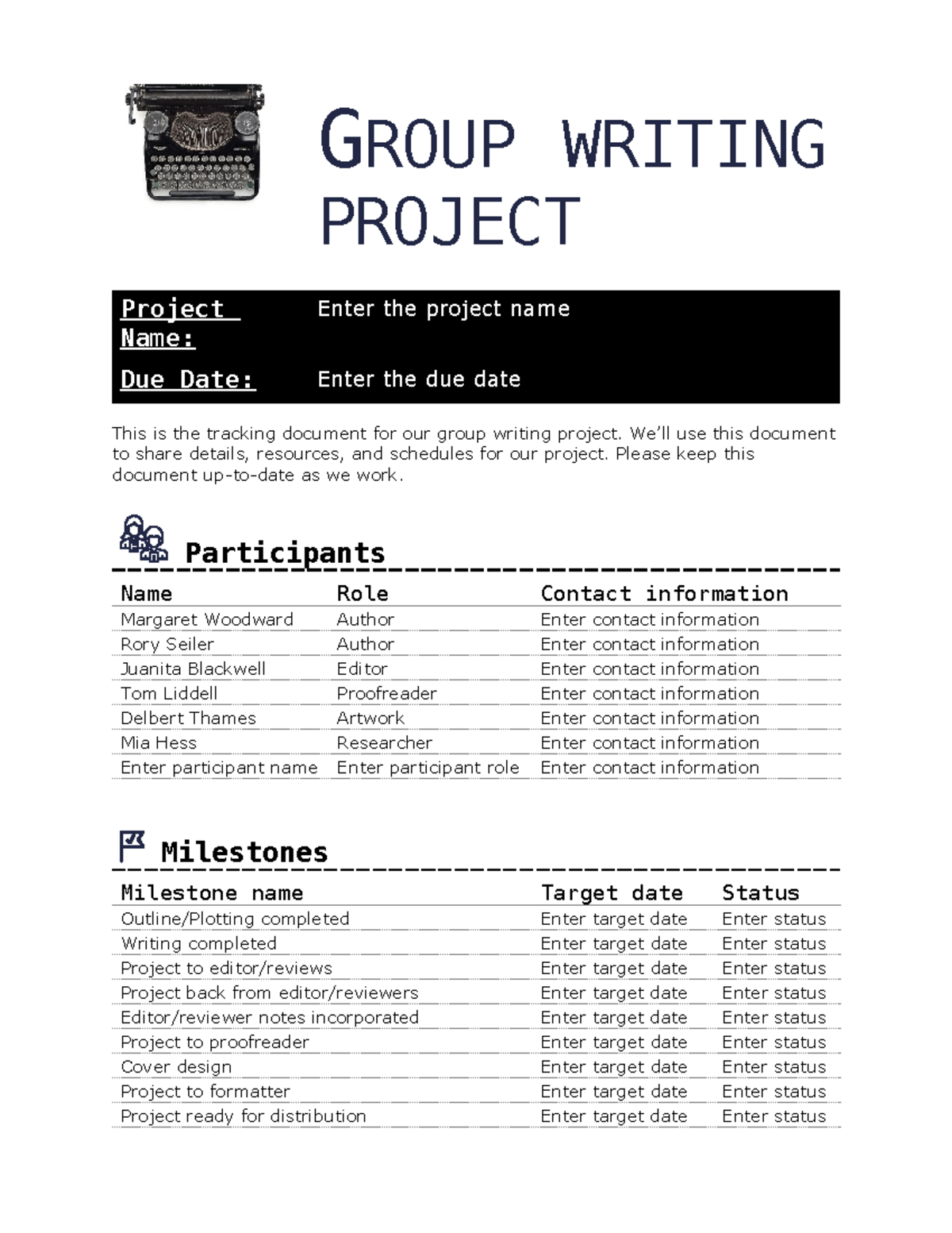 Group Writing Project (GWP) - Tracking Document and Resources - Studocu
