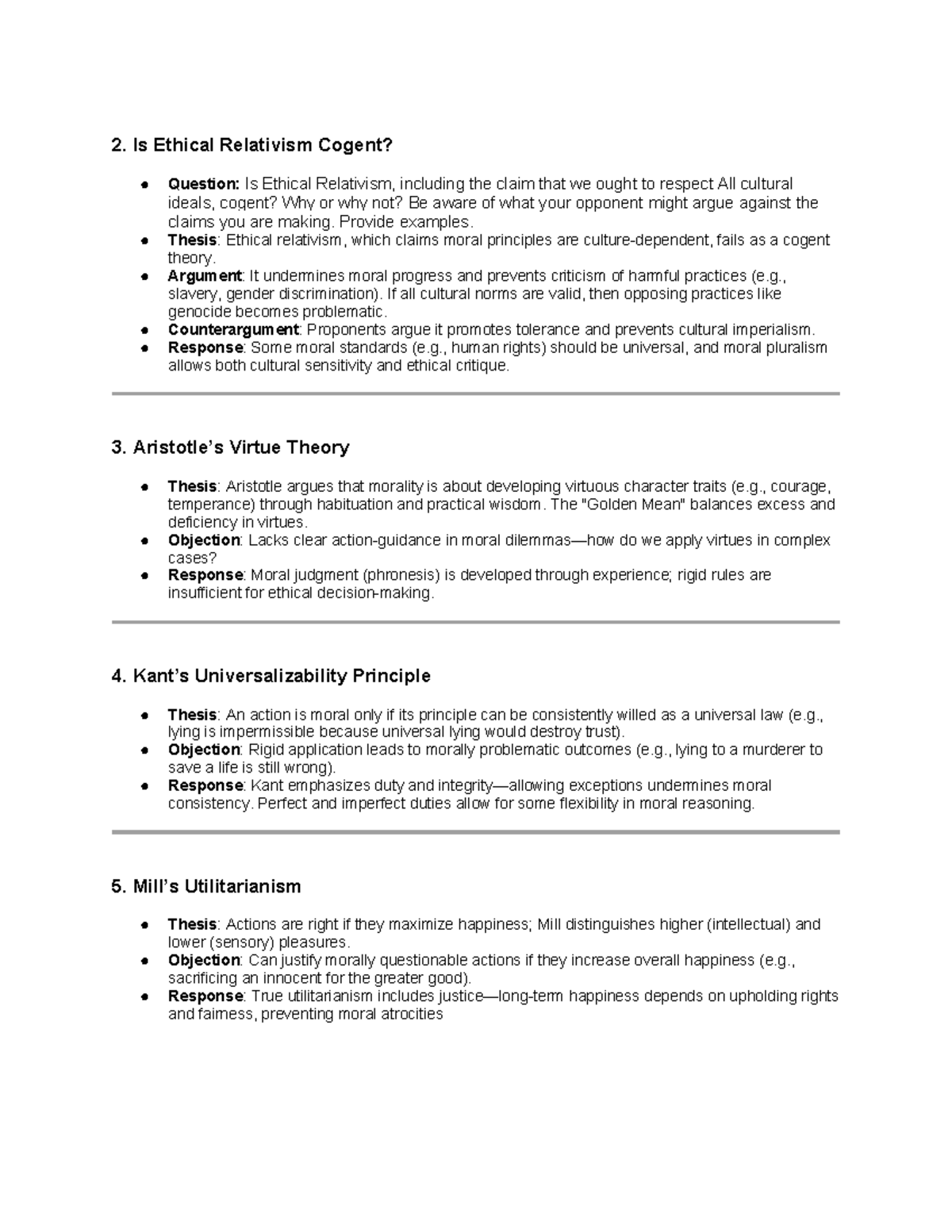 Values WA1 - Ethical Perspectives and Theories Analysis - Studocu