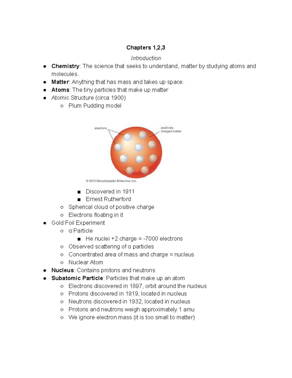 Chemistry 110 Final Exam Study Notes - Comprehensive Overview - Studocu