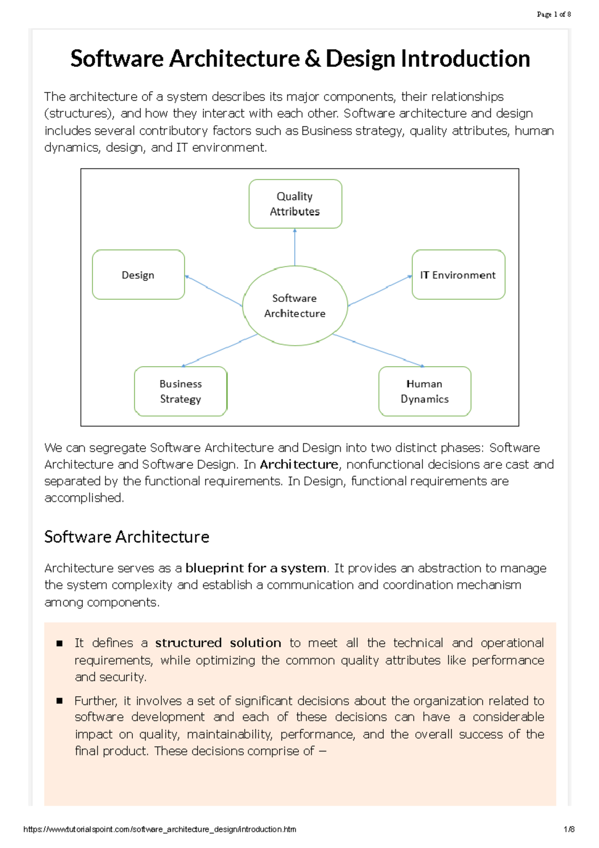 Introduction to Software Architecture & Design (CS 101) - Studocu