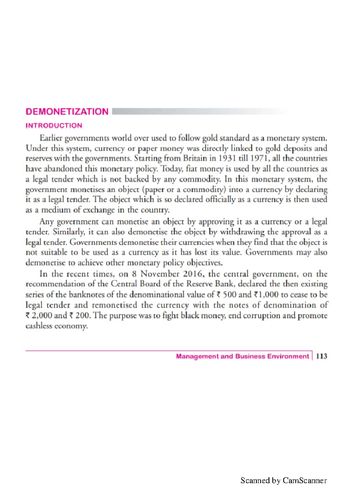 Demonetization: Understanding Its Impact and Economic Policy (MBE 113 ...