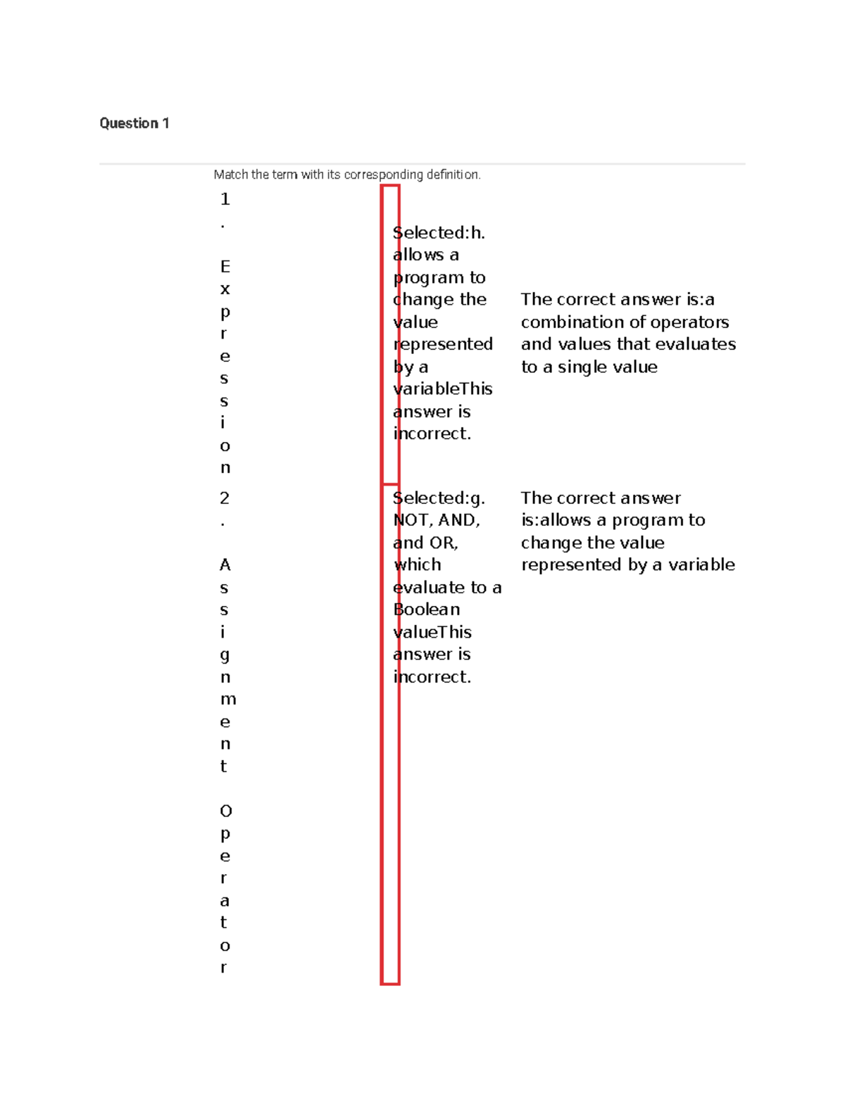 Term 2 - AP Computer Science Principles: Matching Terms & Definitions ...