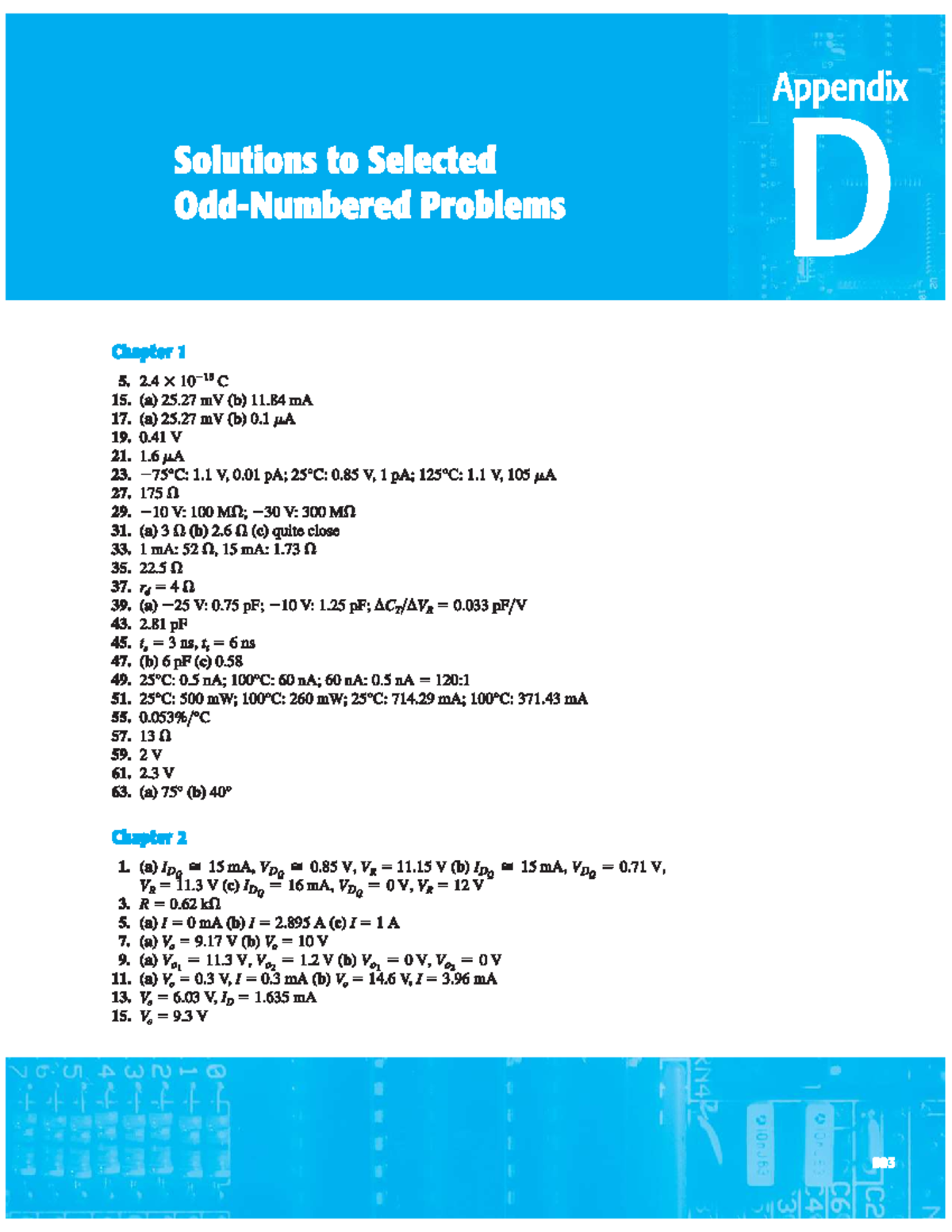 Solutions to Selected Odd-Numbered Problems - Electronic Circuit ...