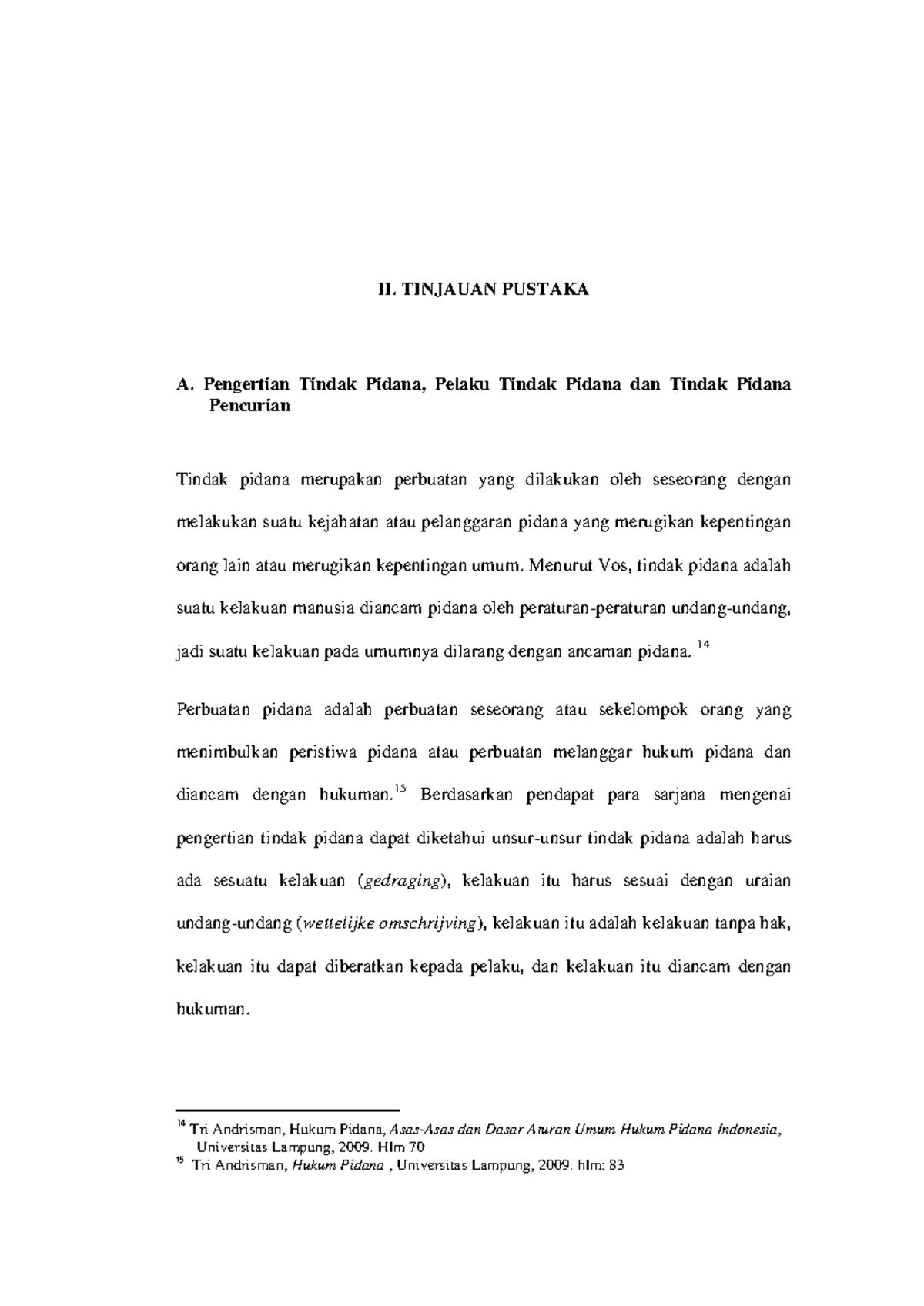 Tindak Pidana Pencurian: Tinjauan Hukum dan Pertanggungjawaban - Studocu