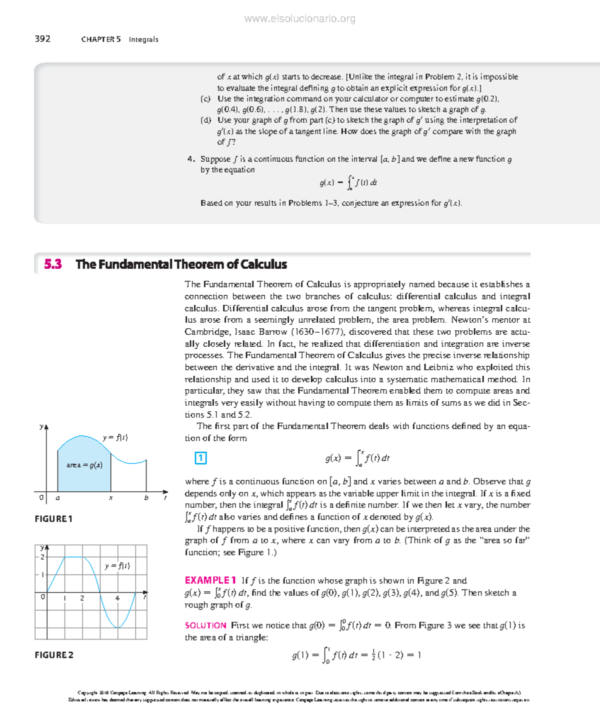 Mathh CH5-3 - math work - 392 CHAPTER 5 Integrals The Fundamental ...