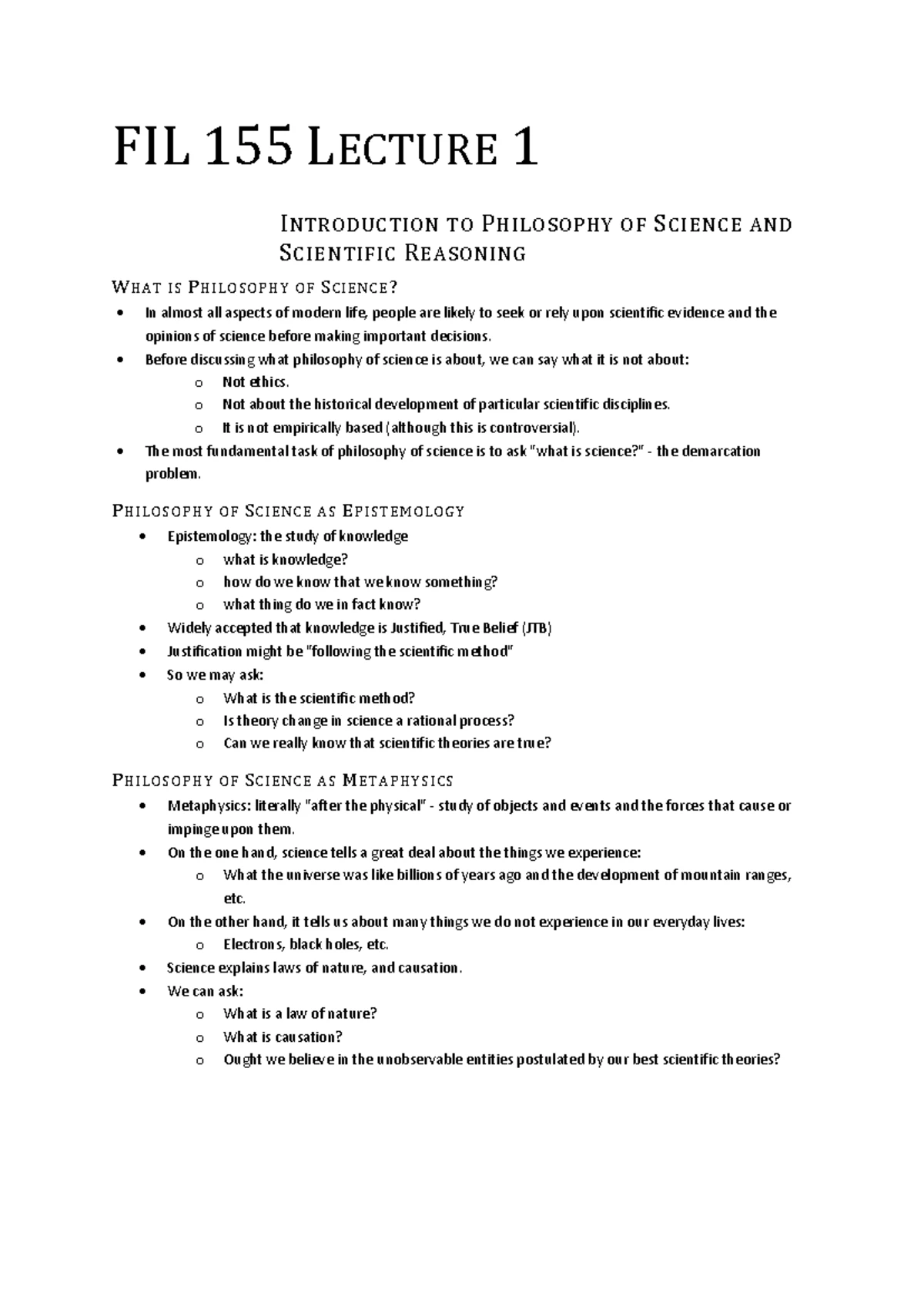 FIL 155 FINAL EXAM PREPS: Understanding Causal Arguments and Fallacies ...