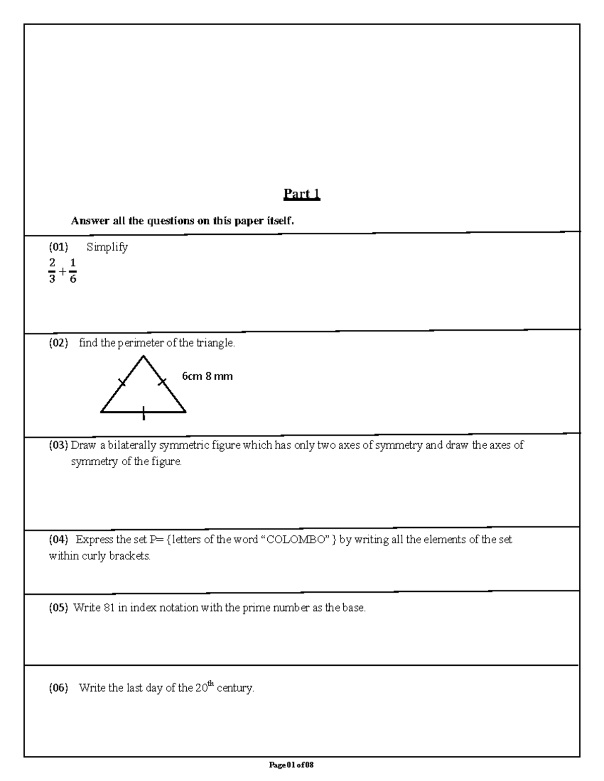 Grade 7 Maths Paper 2 - 2 Hour Exam Questions and Solutions - Studocu